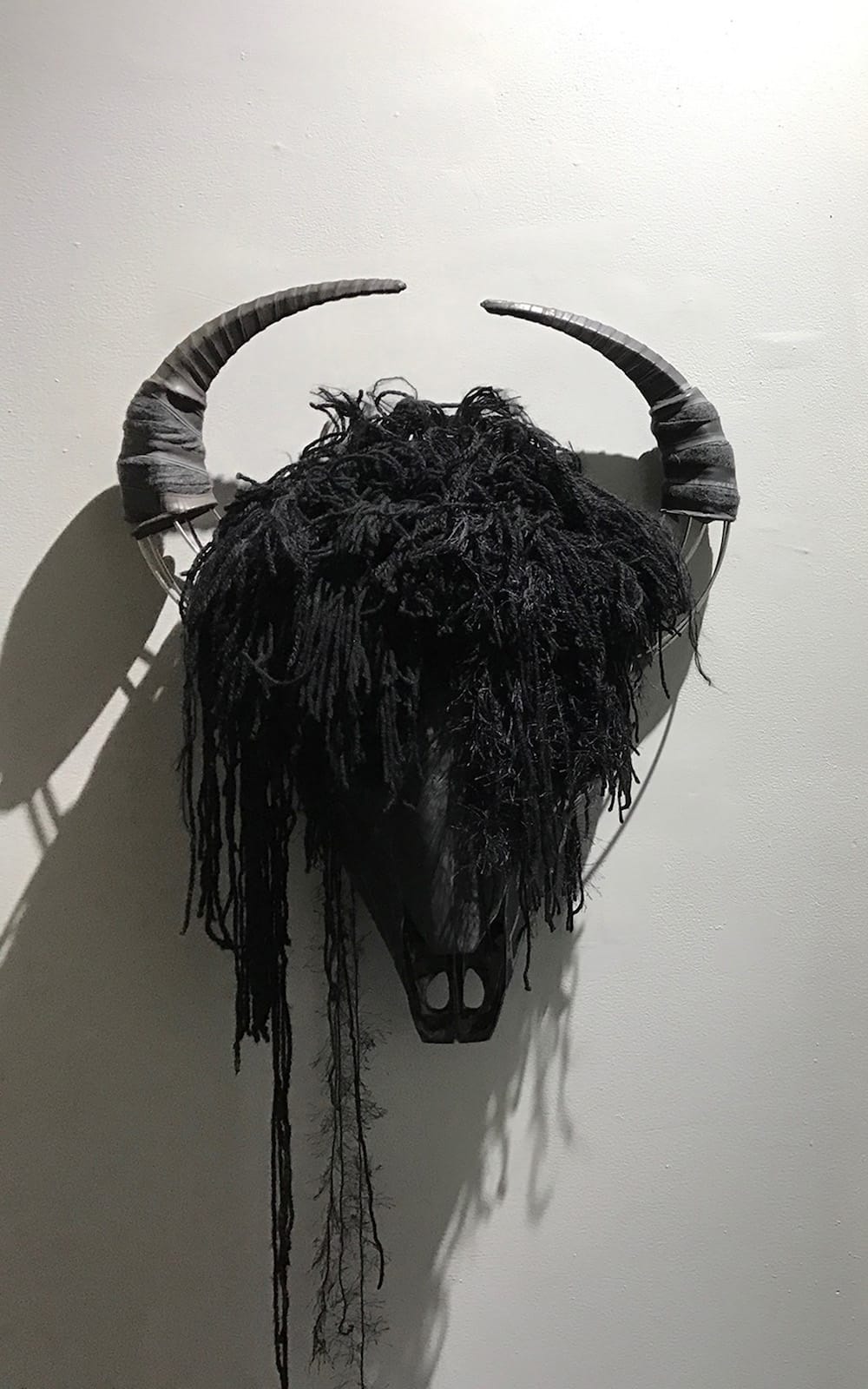 Cannupa Hanska Luger "At What Cost: Extraction" (2016), ceramic, steel, rubber, fiber, dimensions vary