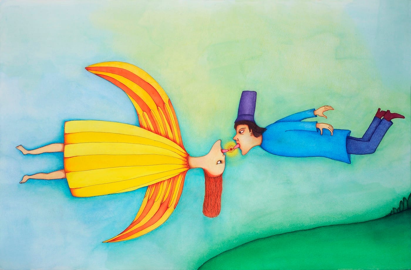 pascALEjandro, "La vérité entre deux langues" (2016), 102 x 65cm (photo by Dennis Bouchard, courtesy of Galerie Azzedine Alaïa)