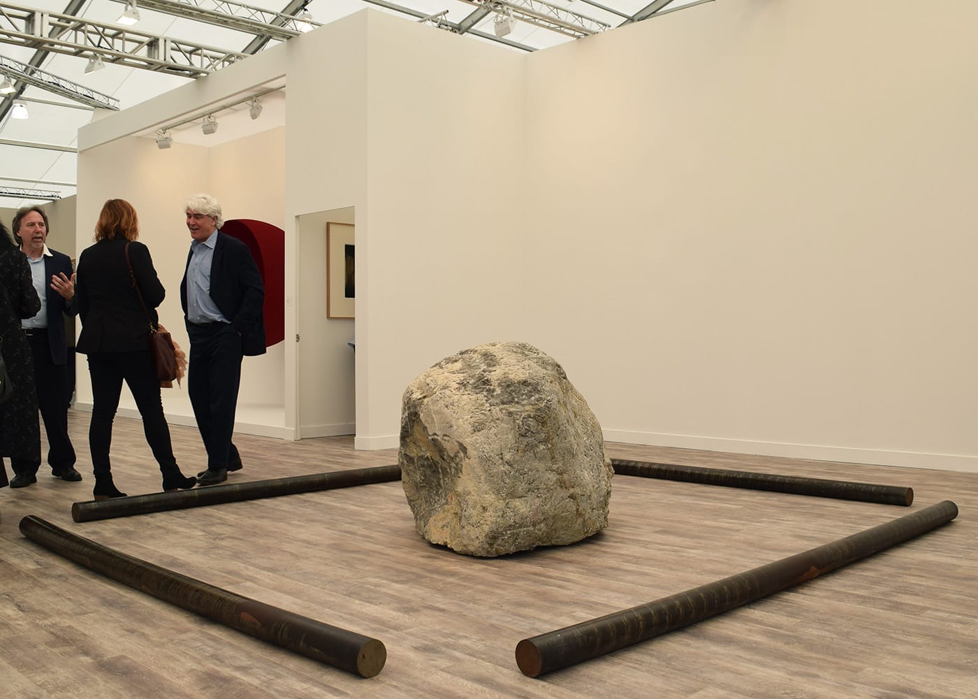 Lee Ufan, "Relatum" (2016) in the Lisson Gallery booth