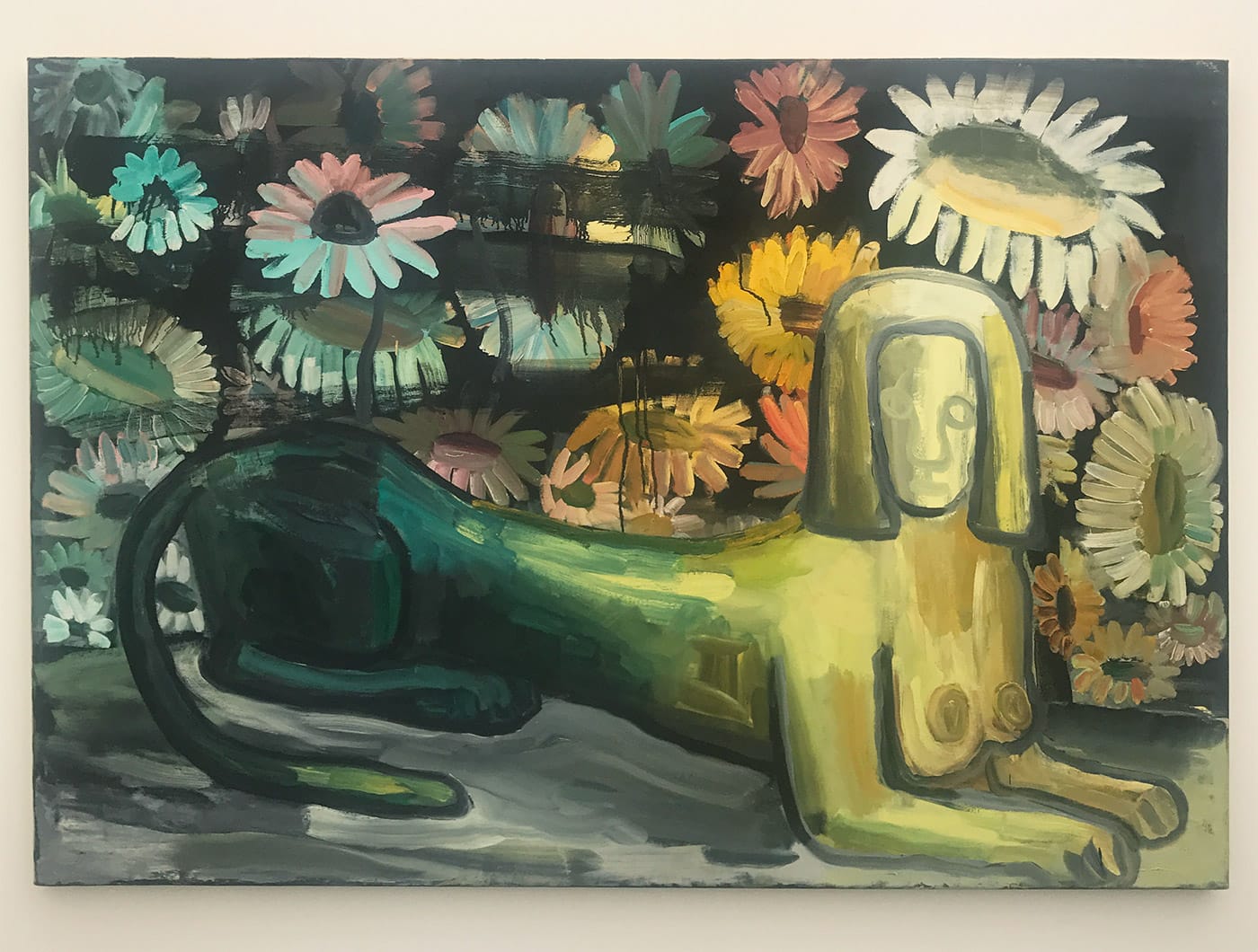 Judith Linhares, "Sphinx" (1990) in the Anglim Gilbert Gallery booth