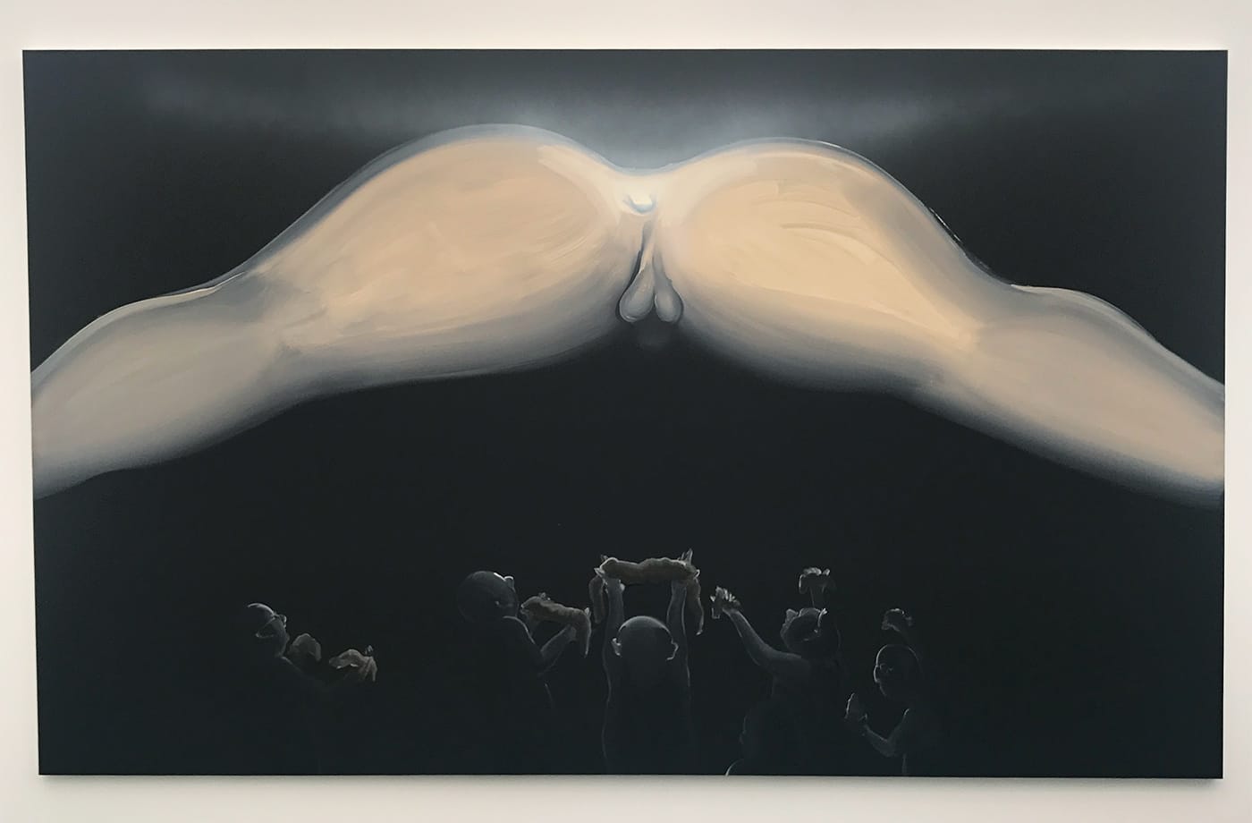 A painting by Tala Madani in the David Kordansky Gallery booth