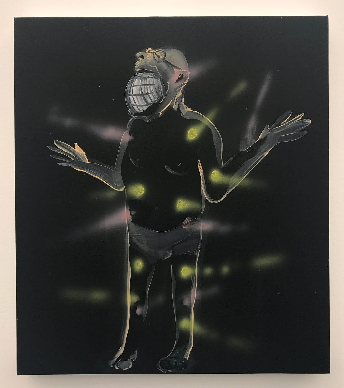 A painting by Tala Madani in the David Kordansky Gallery booth