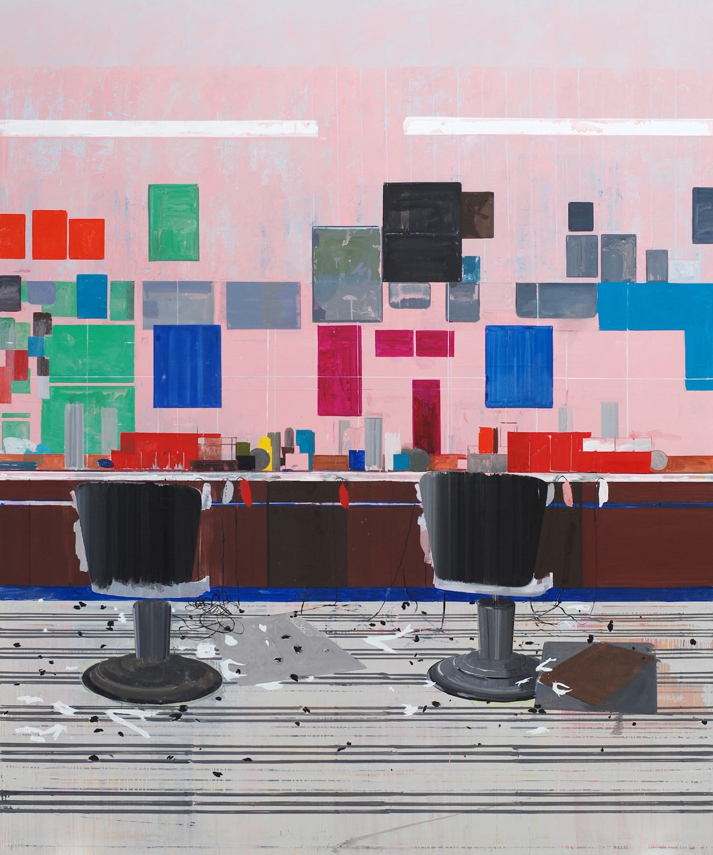 Hurvin Andrson, "Flat Top" (2008), oil on canvas, 250 x 208 cm (courtesy the artist)