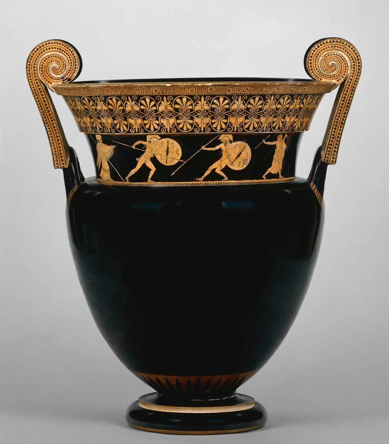 Greek, Attic, attributed to the Berlin Painter, Red-figure volute-krater: A, Achilles and Hektor; B, Achilles and Memnon, ca 490 BCE, ceramic, the British Museum (© the Trustees of the British Museum, image courtesy of the Princeton University Art Museum)