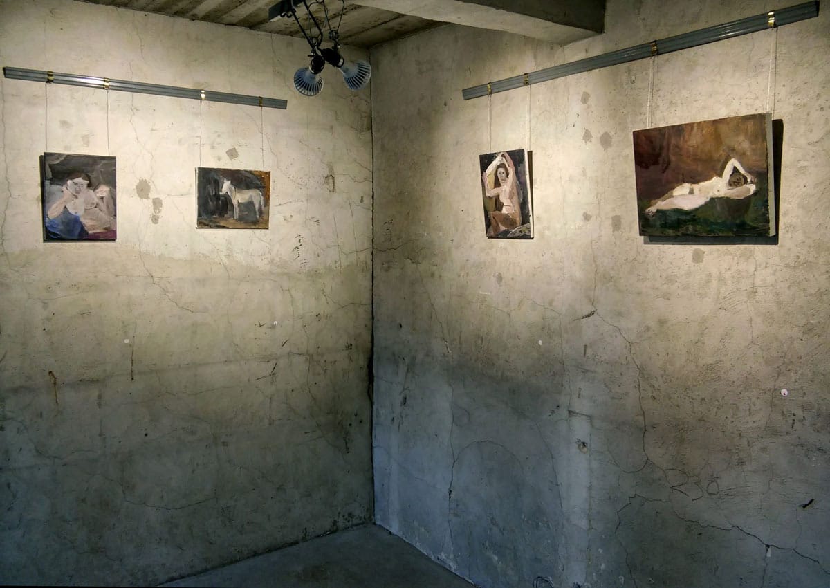 Installation view of Janice Nowinski: Paintings at John Davis Gallery (photo by the author for Hyperallergic)