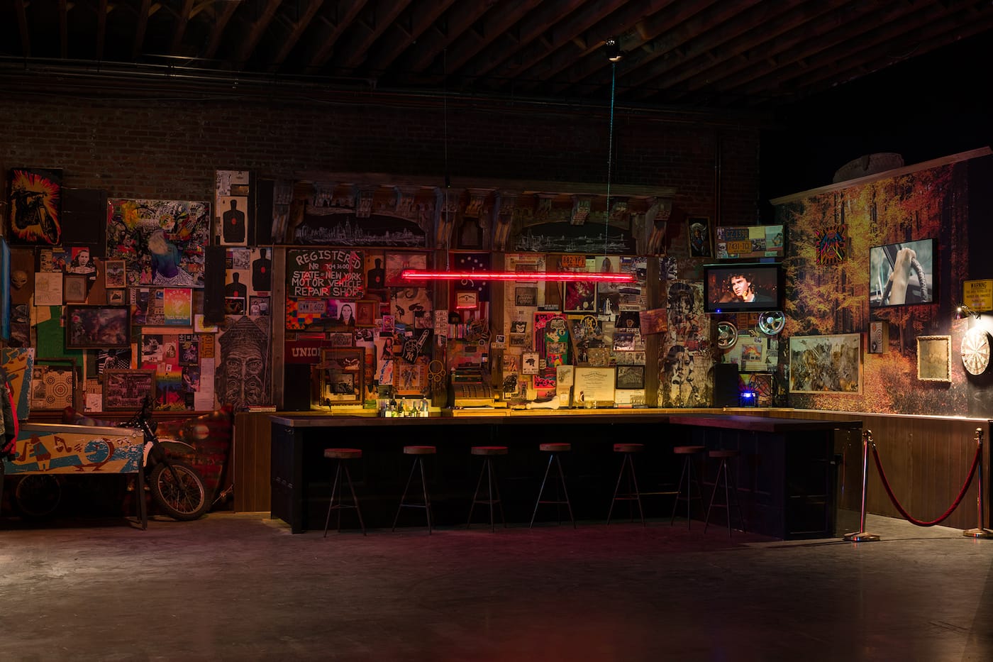 Installation view of Grand Ole Opera: Stewart & Stewart, curated by Gabriel Florenz, at Pioneer Works (photo © Dan Bradica)