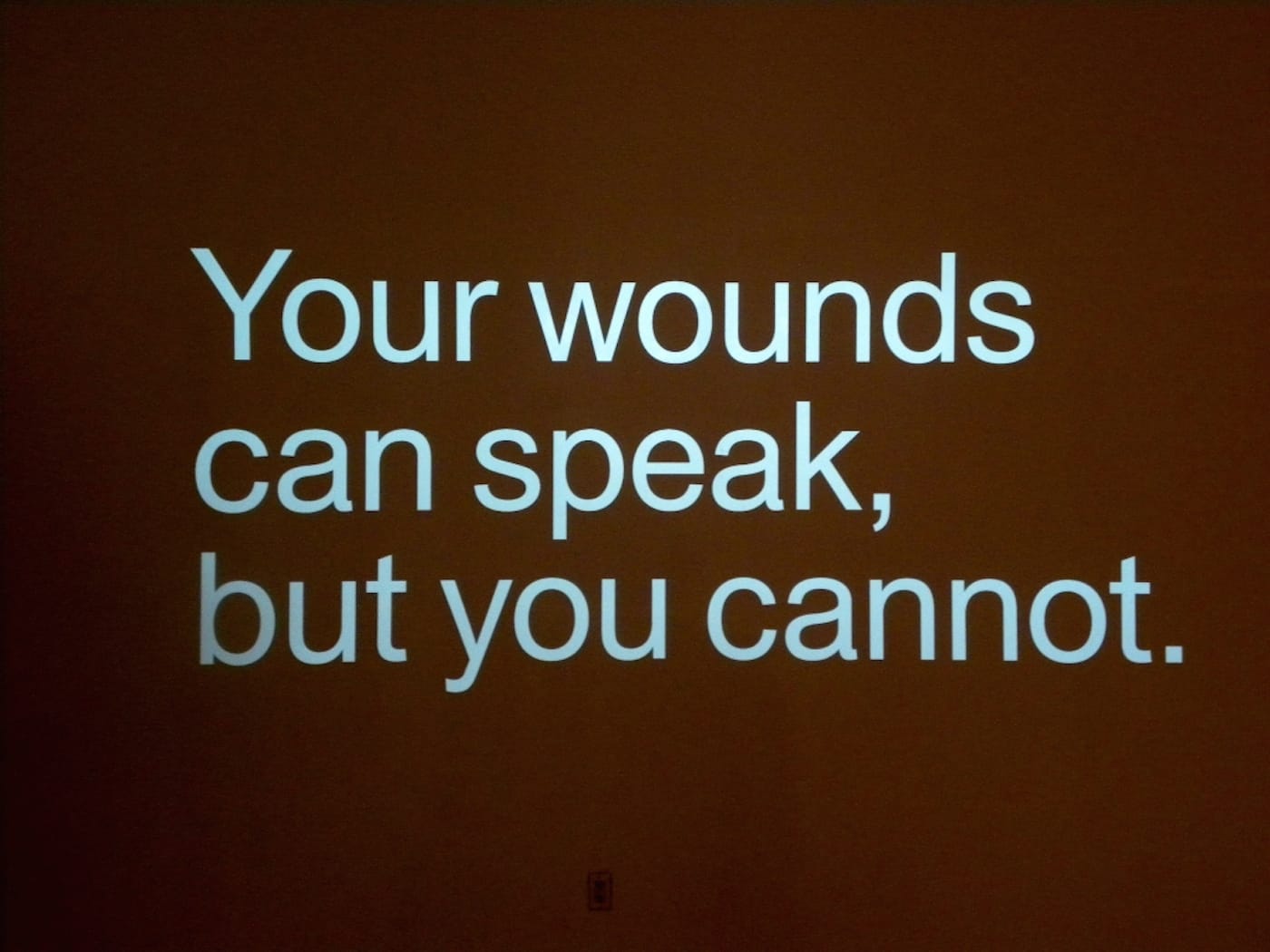 Still from a presentation by Abounaddara at the New School (courtesy Abounaddara)