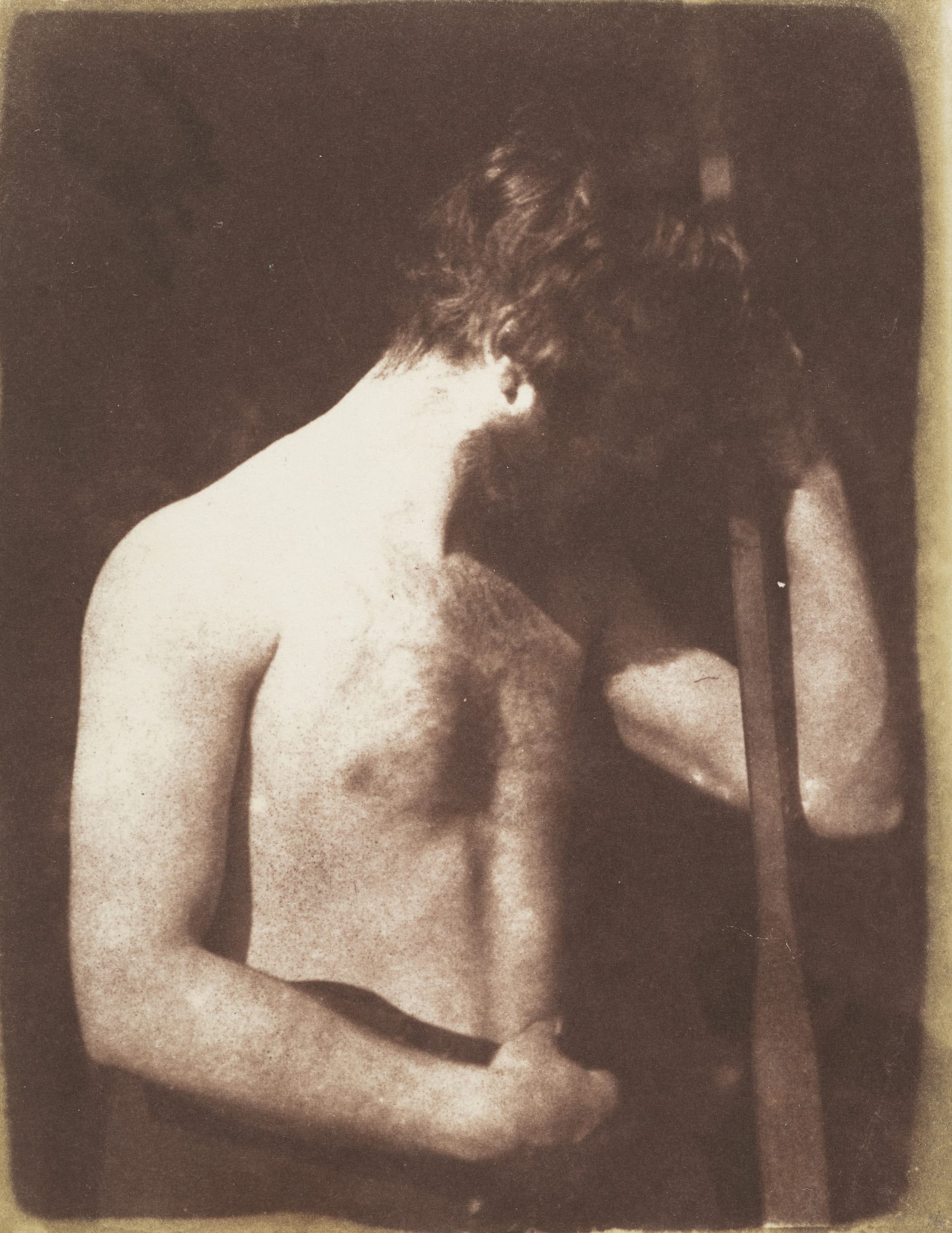 David Octavius Hill and Robert Adamson, "Dr George Bell: Nude Study" (1843-47), calotype print (courtesy Scottish National Portrait Gallery)