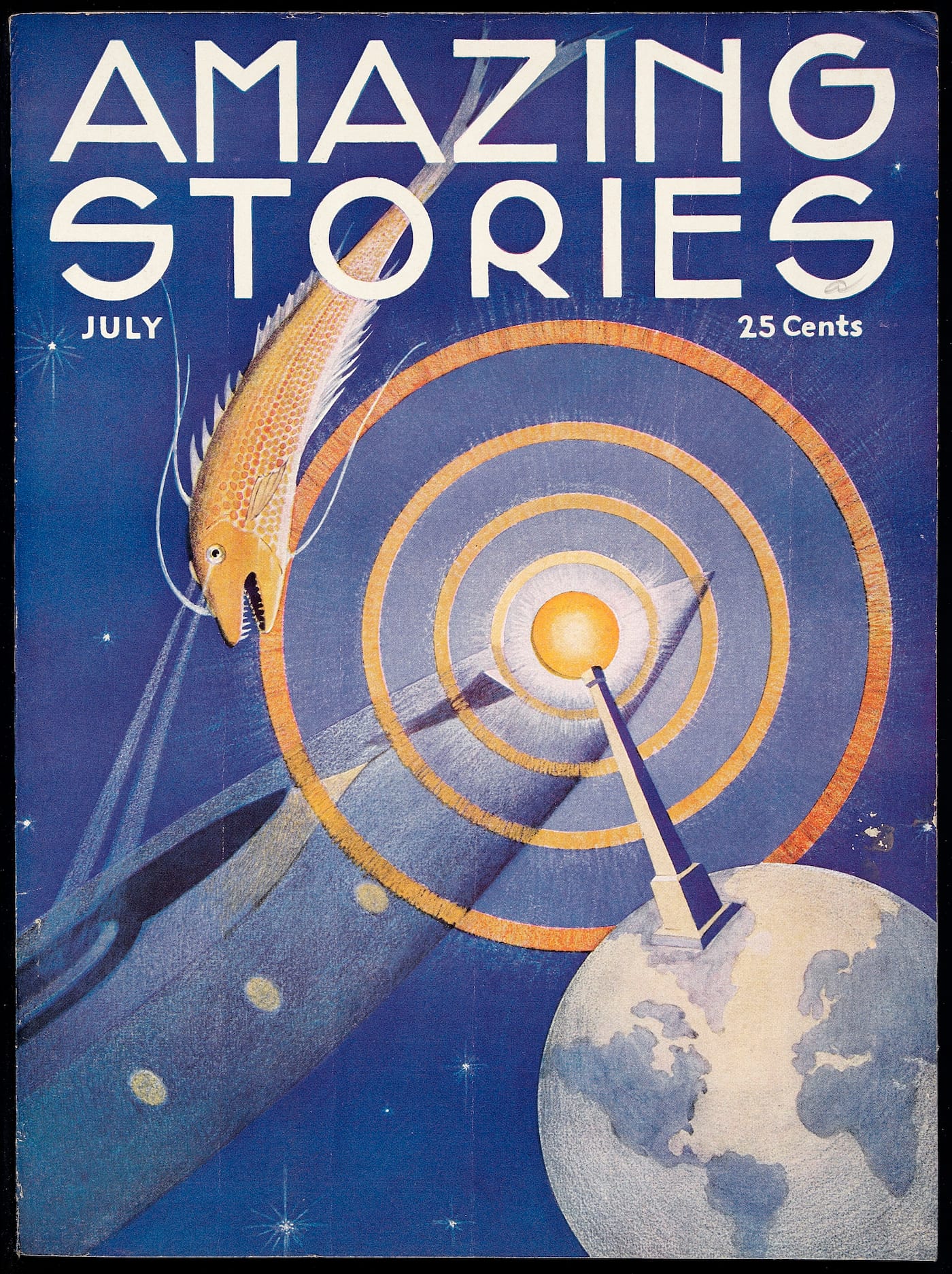 <em>Amazing Stories #1</em> (July 1933), Agence Martienne (courtesy Maison d'Ailleurs/Agence Martienne)