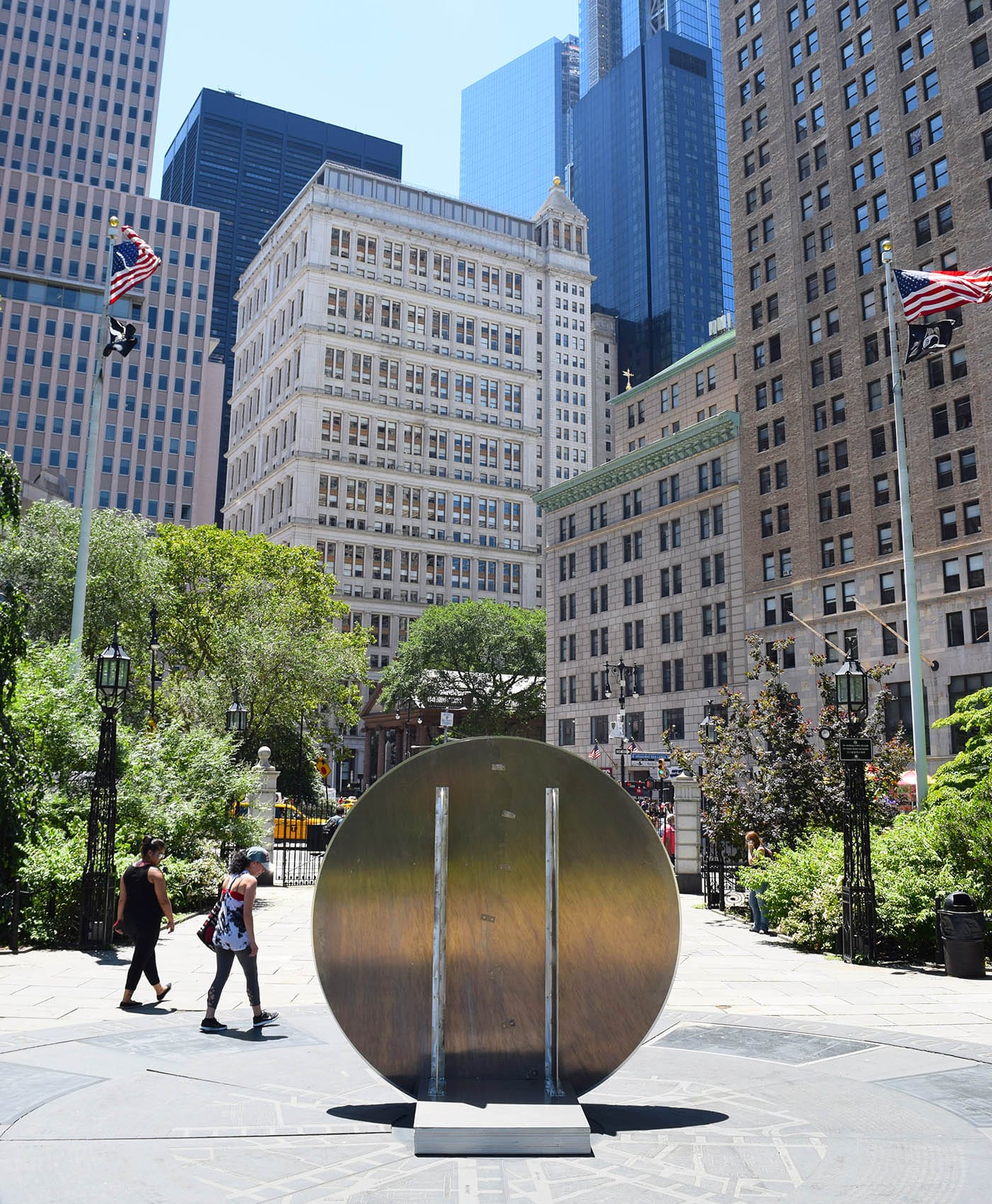Rear view of Katja Novitskova, "Earth Potential (Cuttlefish Love, Earth)" (2017), digital print on aluminum, cut out display, steel and aluminum armature