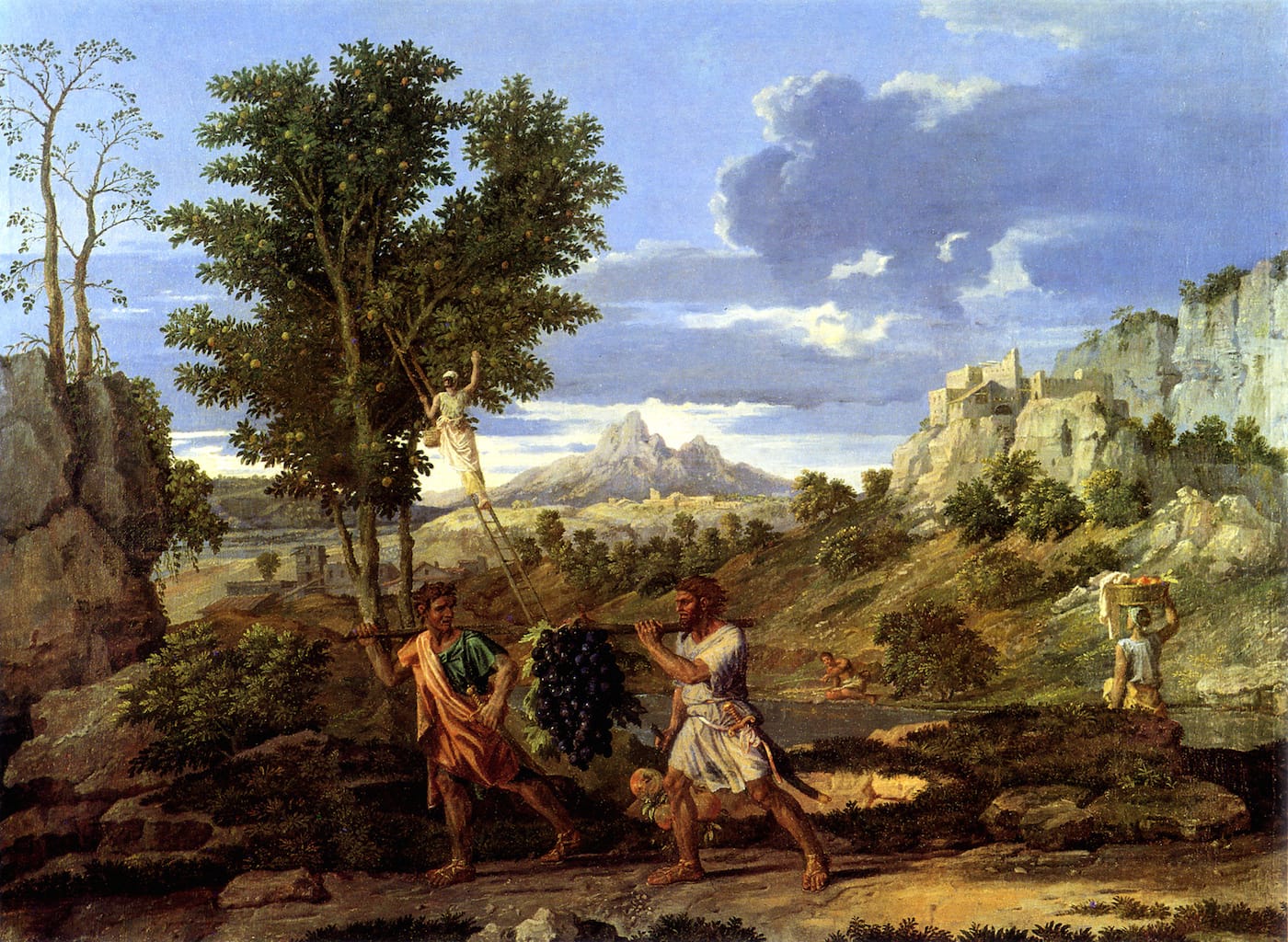 Nicolas Poussin, "Autumn" from the <em>Four Seasons</em> series (ca 1660–64), Louvre (via Wikimedia Commons)