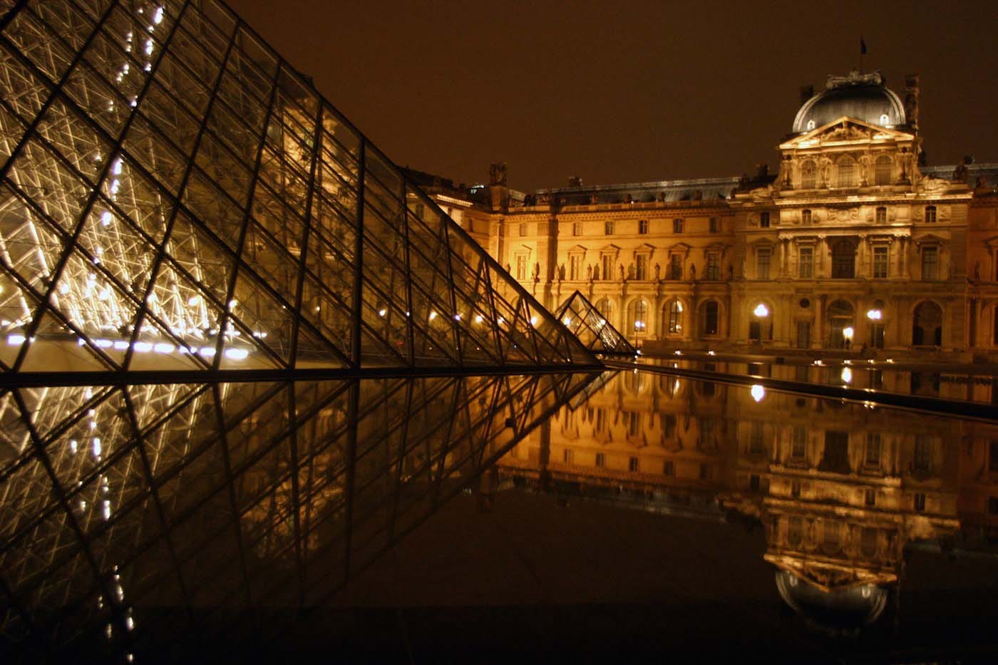 The exterior of the Louvre (photo by youssef_alam/Wikimedia Commons)