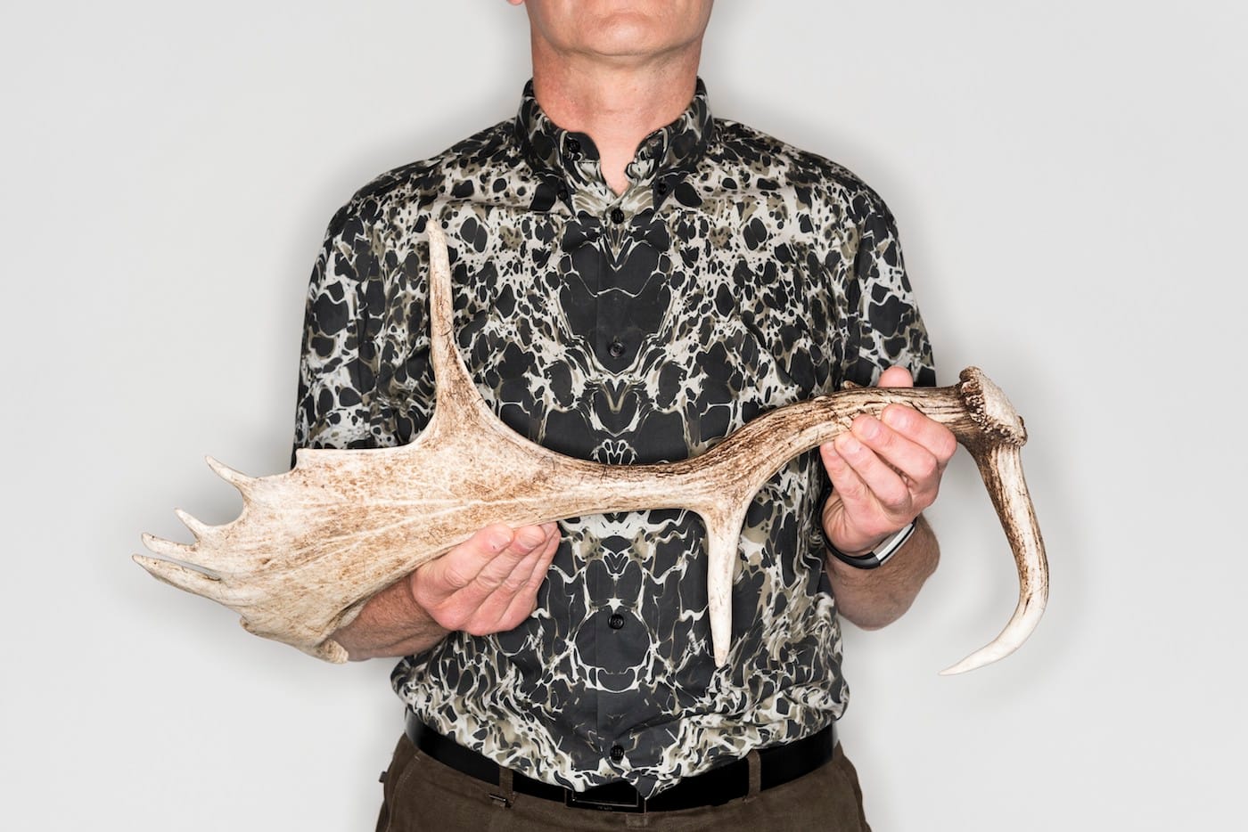 "Fallow deer antler," Chris Packham (56 years old) (courtesy Wellcome Collection)