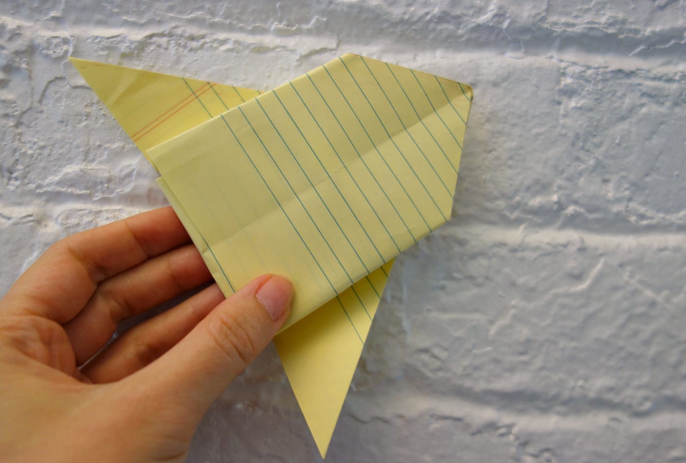 Origami rocket (photo by the author for Hyperallergic)