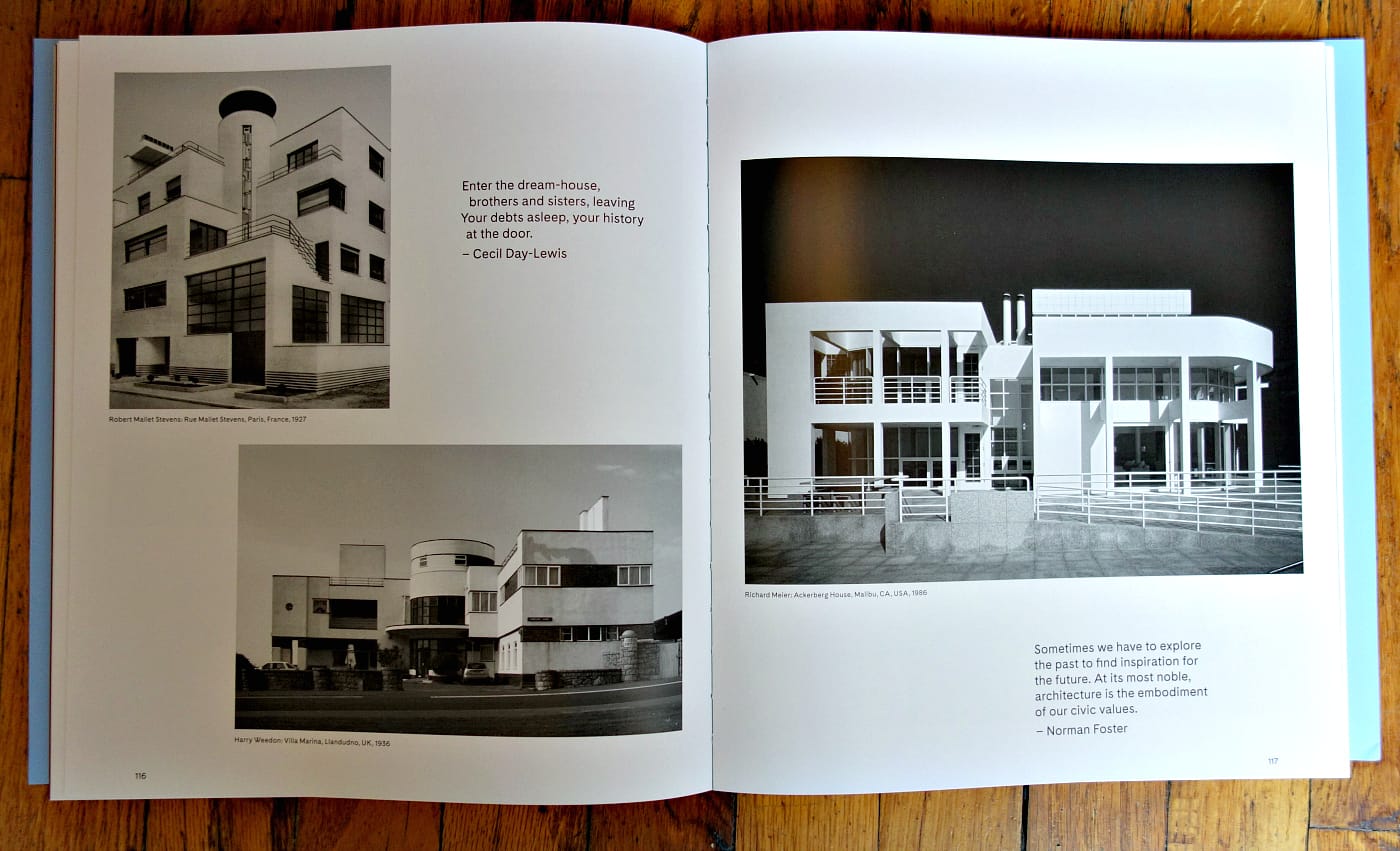 Pages from <em>Ornament is Crime: Modernist Architecture </em> (photo of the book for Hyperallergic)