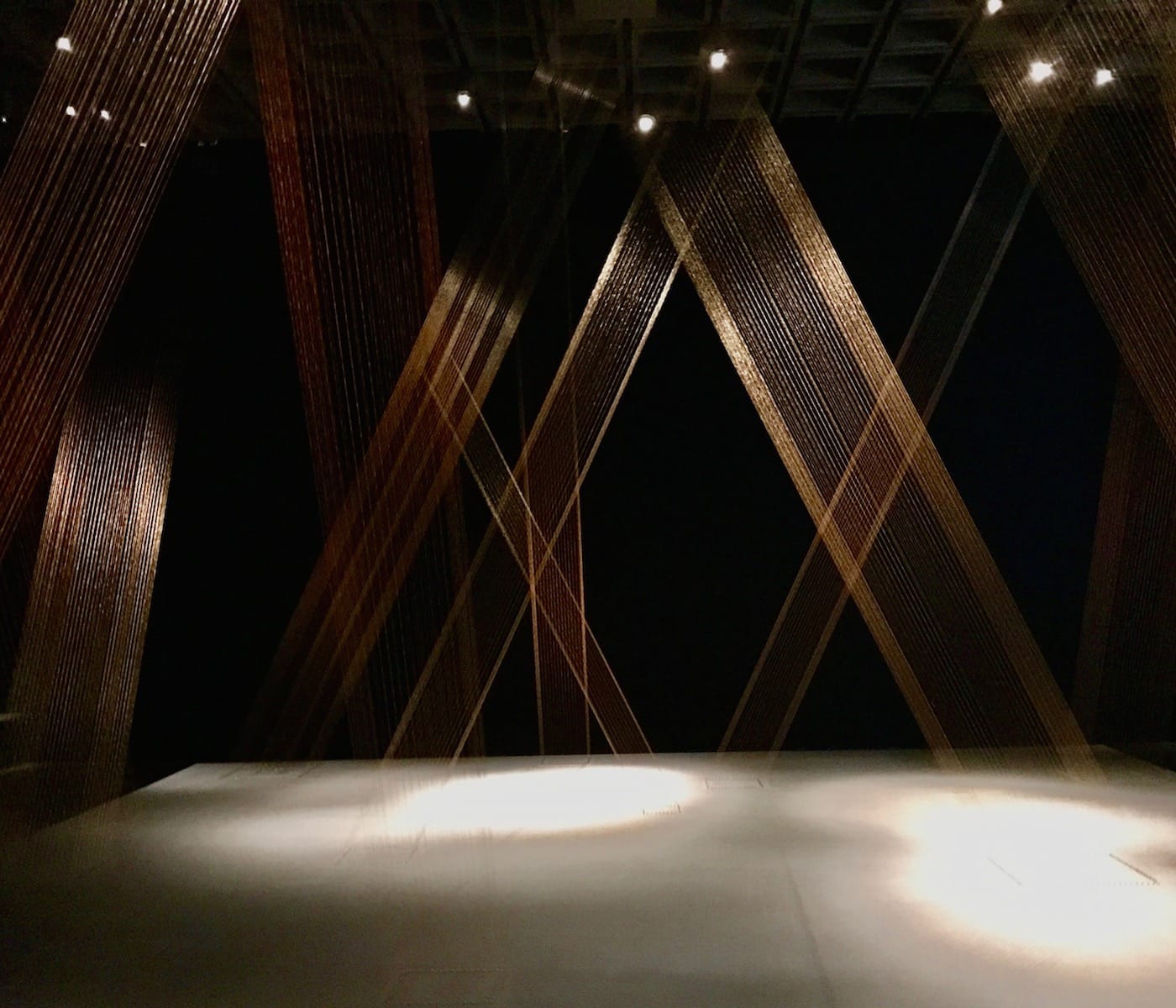 Installation view of Lygia Pape's “Ttéia 1, C” (1976–2004) at the Met Breuer (photo by Bia Wouk)