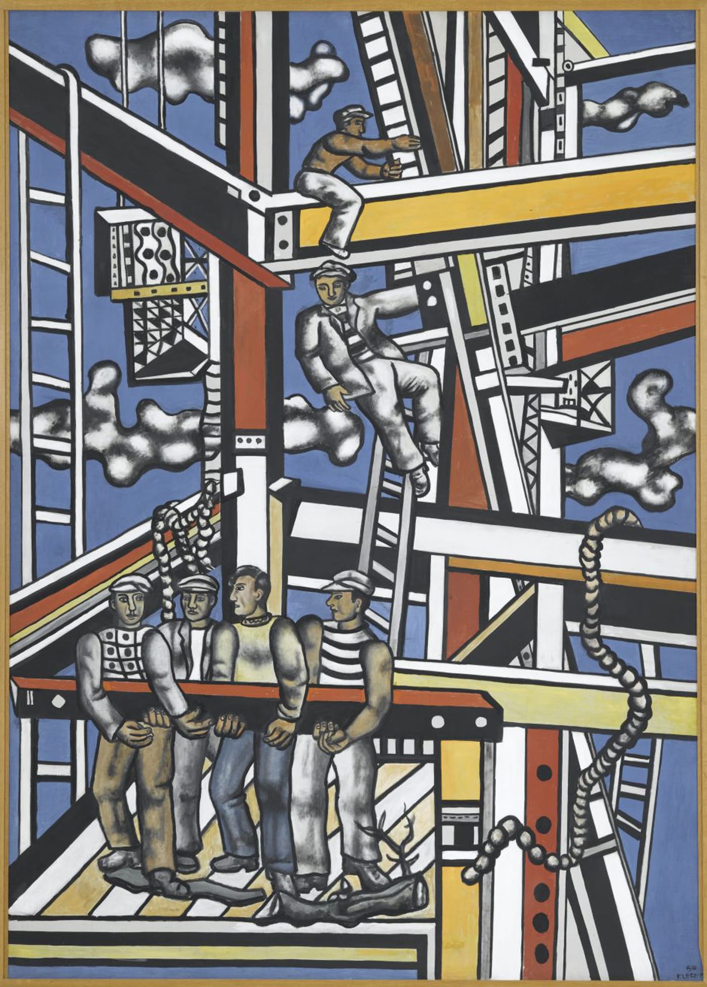 Fernand Léger, “Les constructeurs” (1950) (
Biot, musée national Fernand Léger;
photo © RMN-Grand Palais, musée Fernand Léger / Gérard Blot © ADAGP, Paris, 2017)