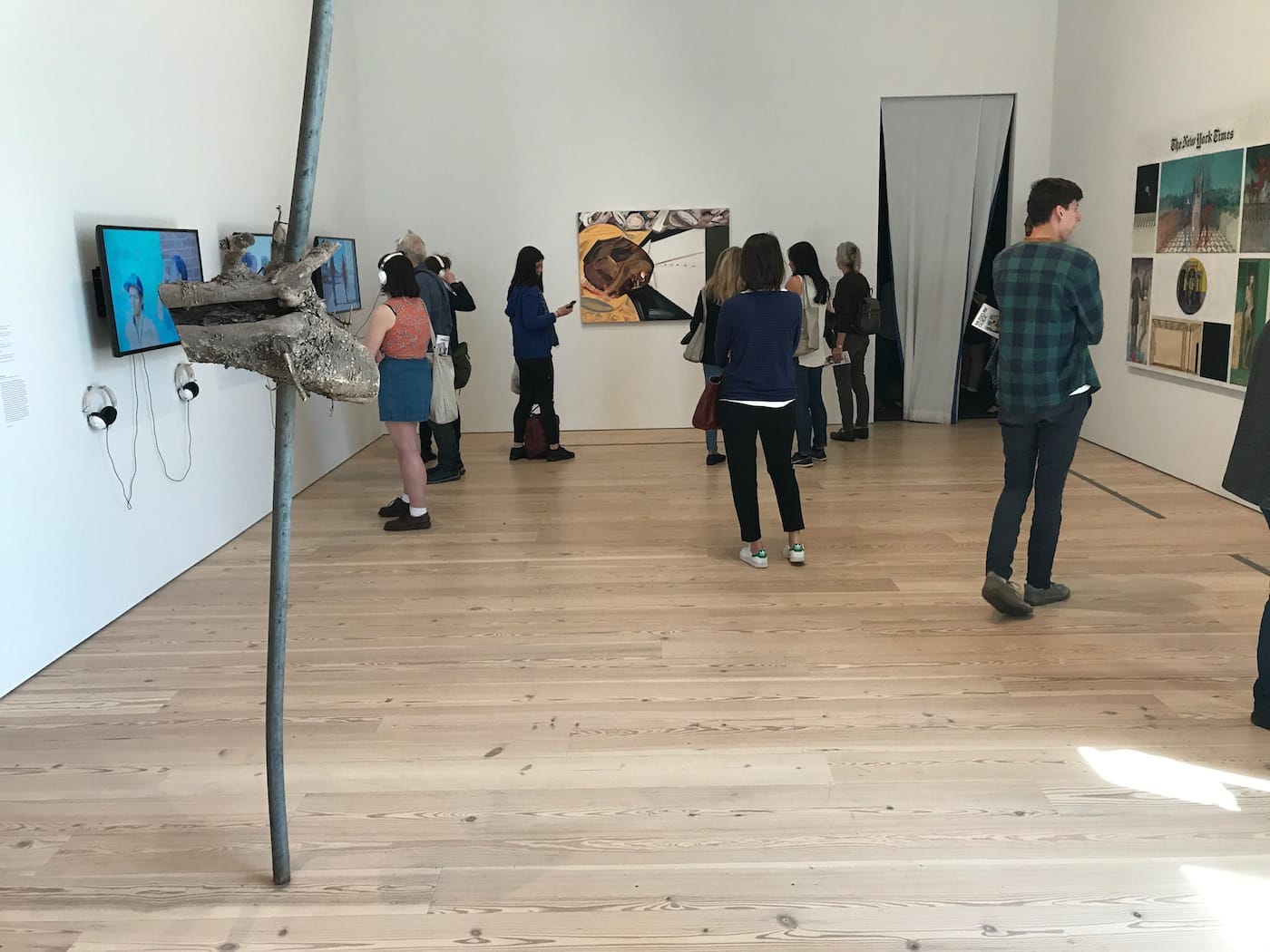 Installation view of the 2017 Whitney Biennial with Dana Schutz's "Open Casket" (2016) at center (photo Hrag Vartanian/Hyperallergic)