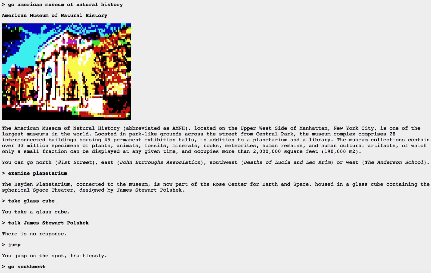 "Wikipedia: The Text Adventure" by Kevan Davis