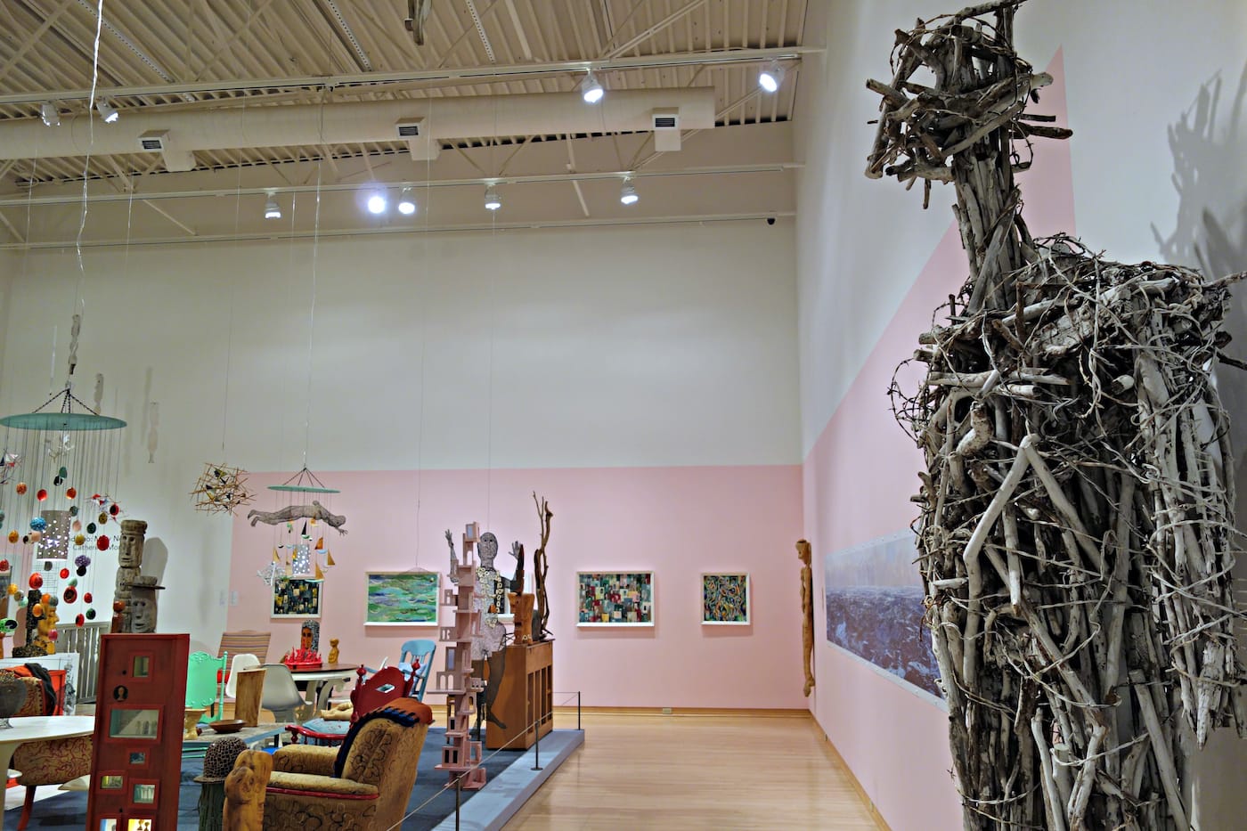 Installation view of <em>Greetings & Salutations & Boo: Mary Nohl + Catherine Morris</em> at the John Michael Kohler Arts Center (photo by the author for Hyperallergic)