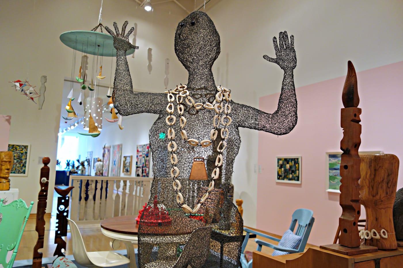 Installation view of <em>Greetings & Salutations & Boo: Mary Nohl + Catherine Morris</em> at the John Michael Kohler Arts Center (photo by the author for Hyperallergic)