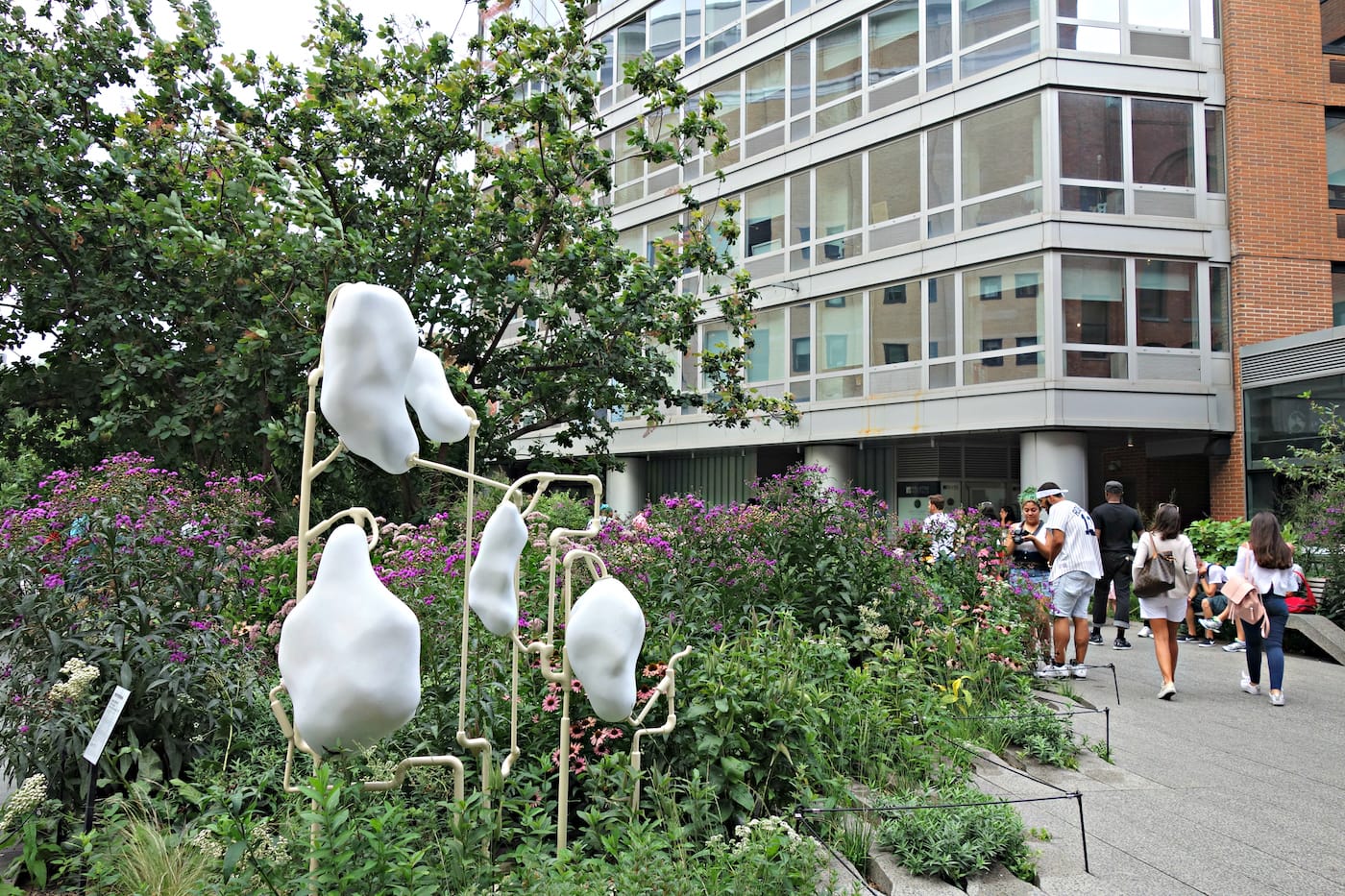 Installation view of <em>Mutations</em> on the High Line in New York