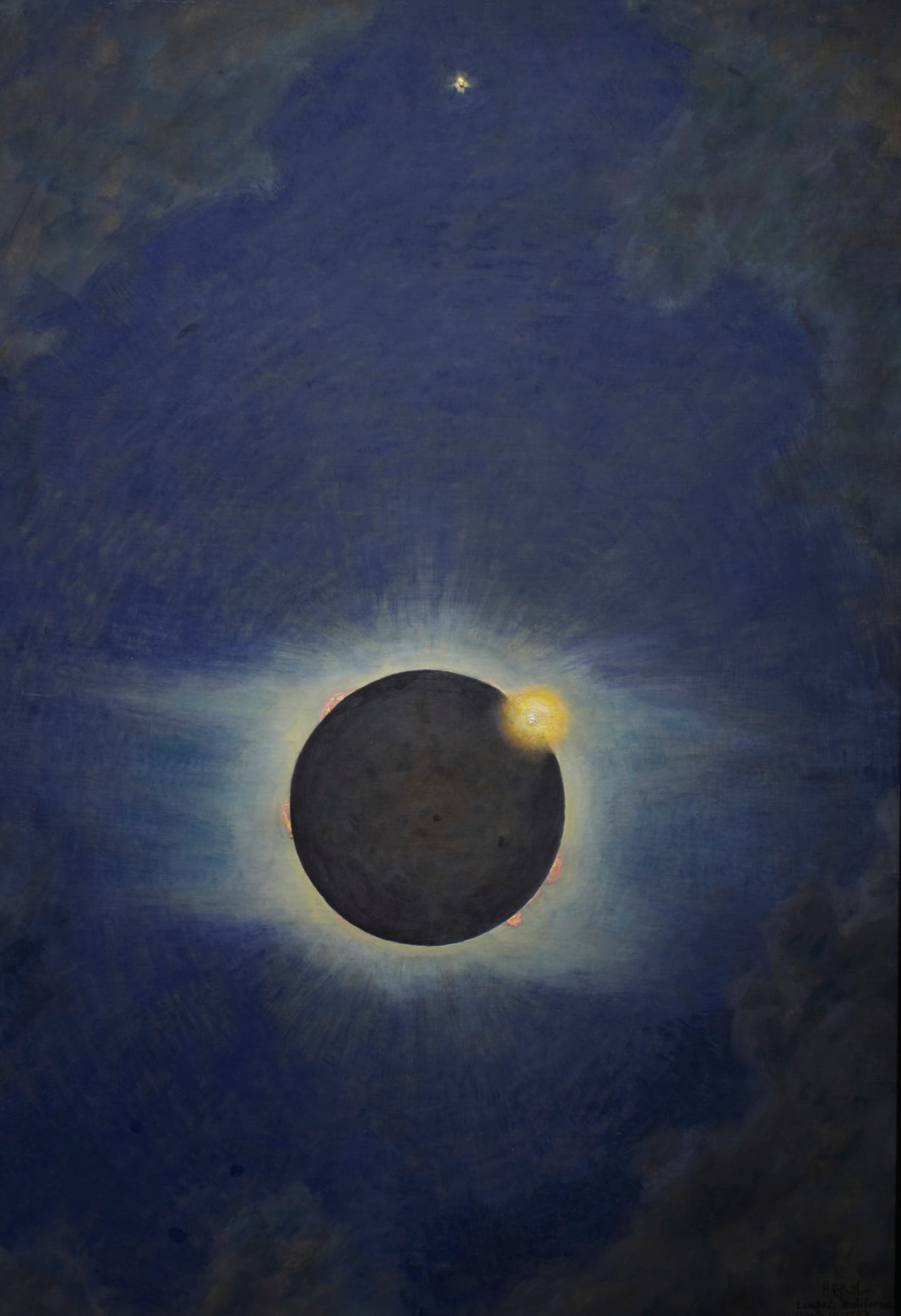 Howard Russell Butler, "Solar Eclipse, Lompoc 1923" (1923), oil on canvas (gift of H. Russell Butler Jr., courtesy Princeton University Art Museum)