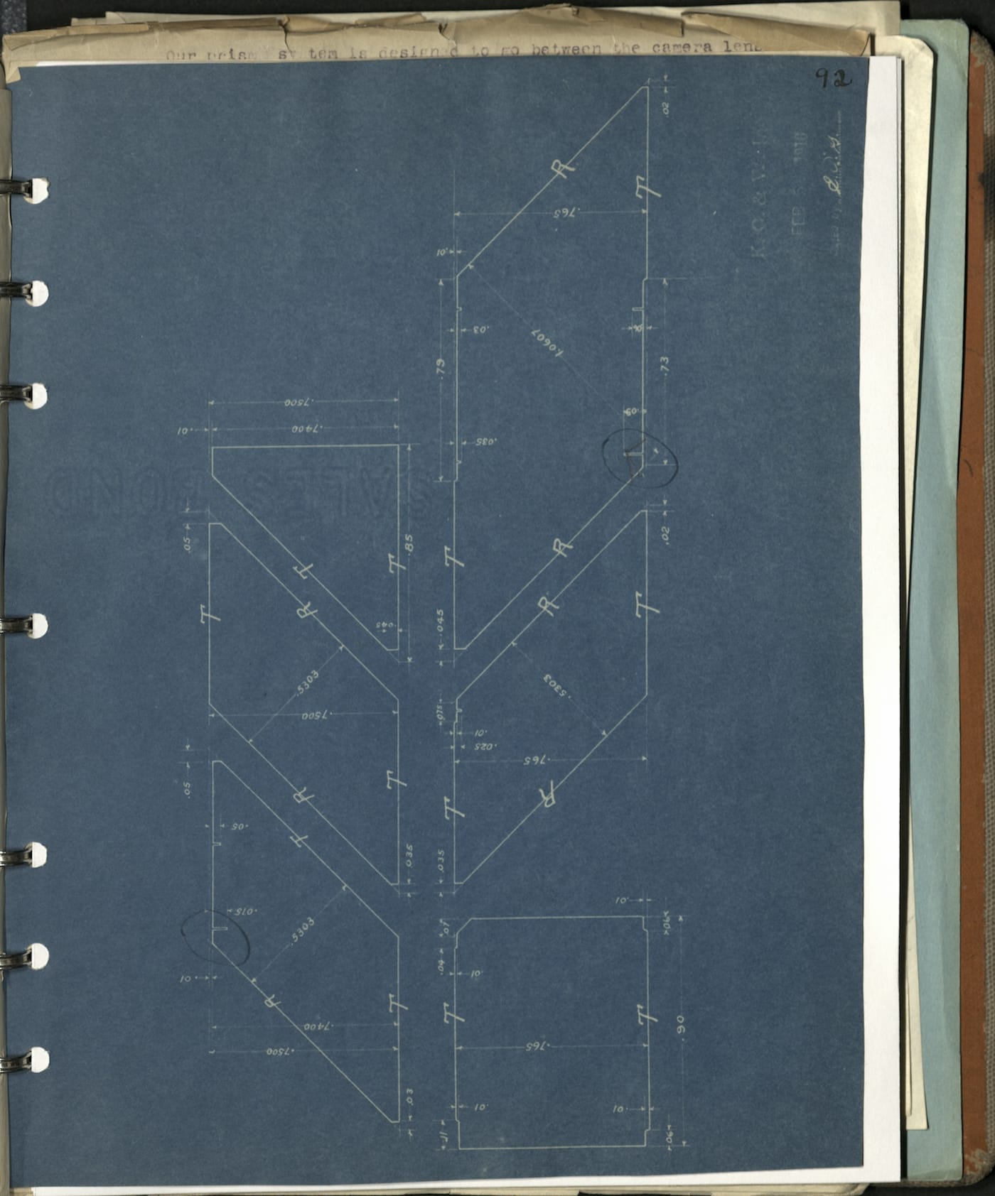 Precision for Three-Color Prisms (1916) (Technicolor Notebooks Collection, courtesy George Eastman Museum)
