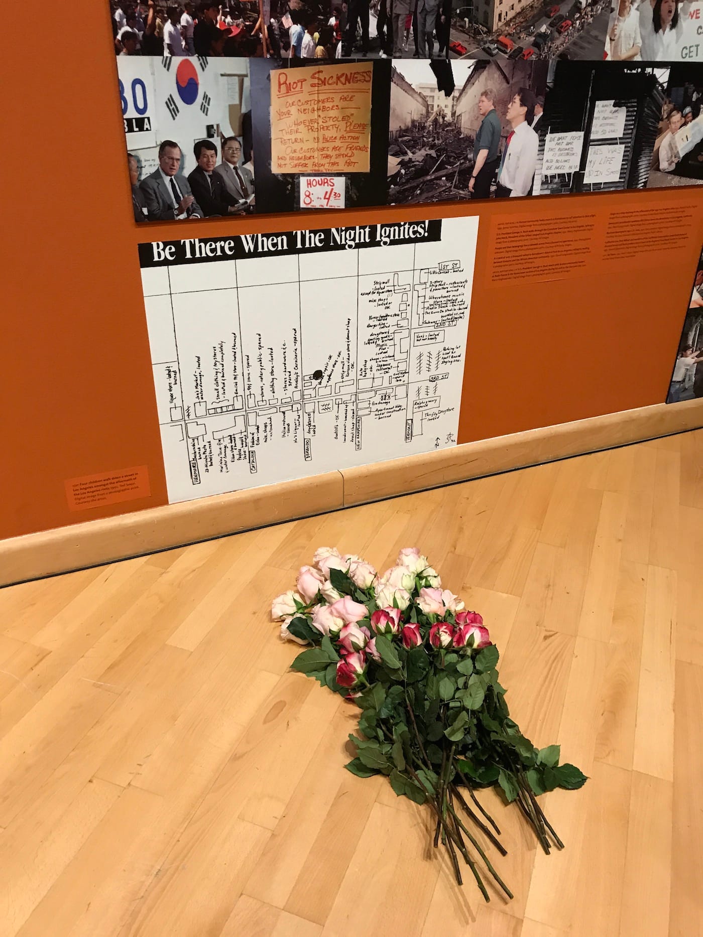 A bouquet of roses to honor victims of police brutality throughout history