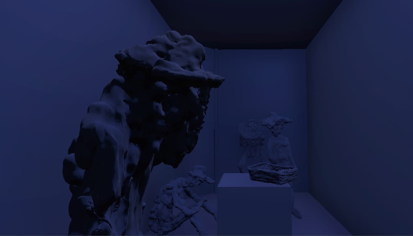 Screen capture of a VR work by Jonathan Ehrenberg (courtesy Essex Flowers)