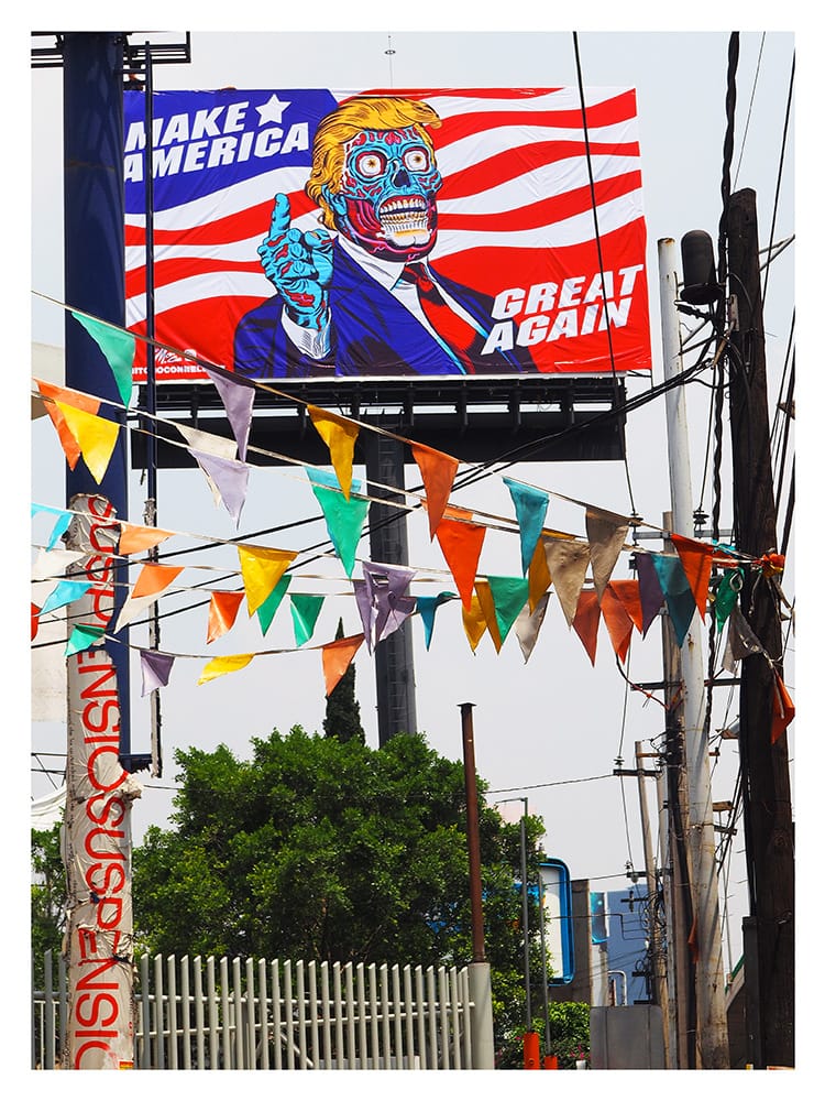 Mitch O'Connell's billboard in Mexico City