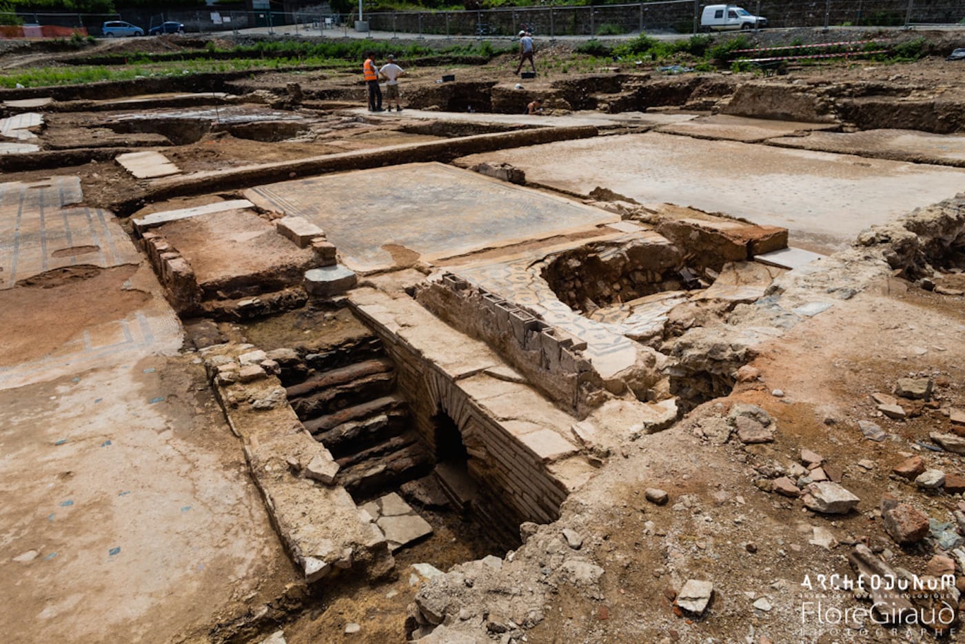Partial view of the archaeological dig site in Vienne (photo by Flore Giraud, courtesy Archeodunum)