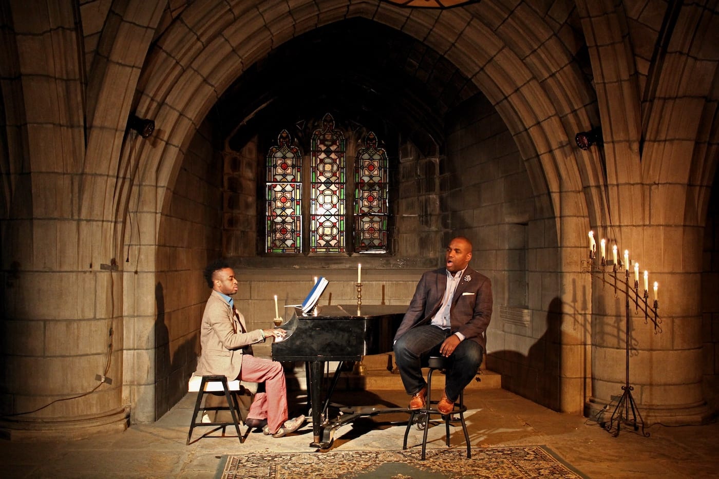Lawrence Brownlee and Damien Sneed performing at the Crypt Sessions (photo by Andrew Ousley)