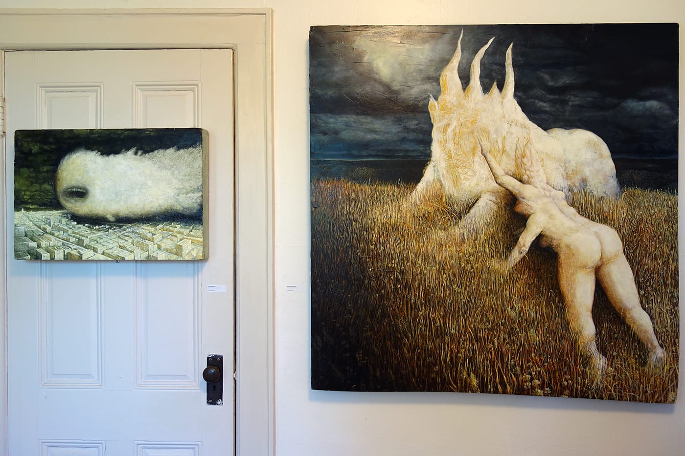 Installation view of art by Ethan Cornell