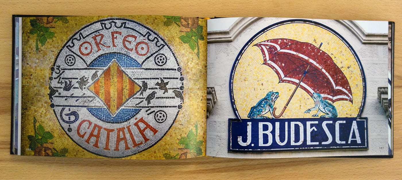 Pages from Gráfica de les Ramblas: The Signs of Barcelona (photo of the book for Hyperallergic)