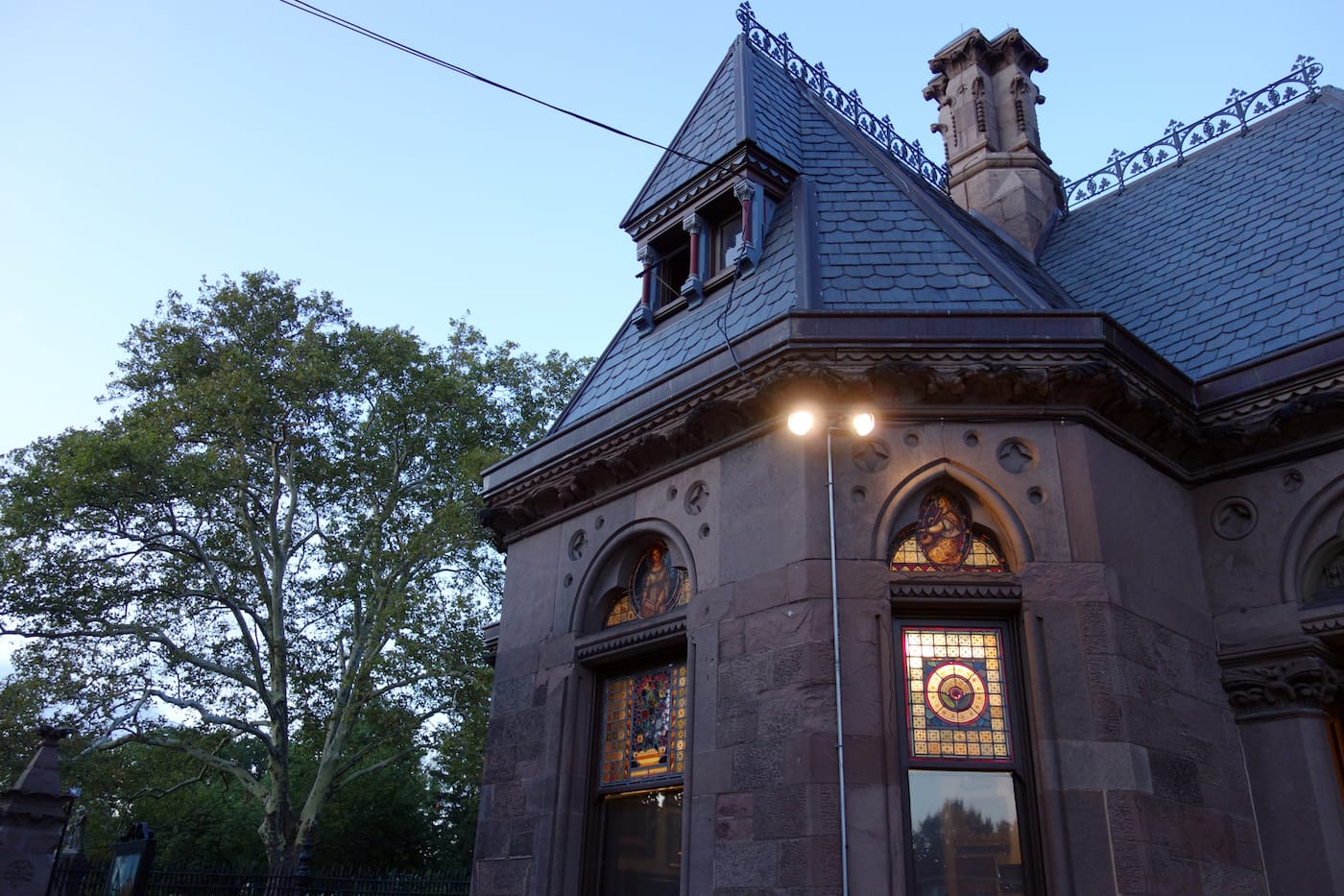 Installation view of <em>Matthew Jensen: Among Trees and Stones</em> at Green-Wood Cemetery 
