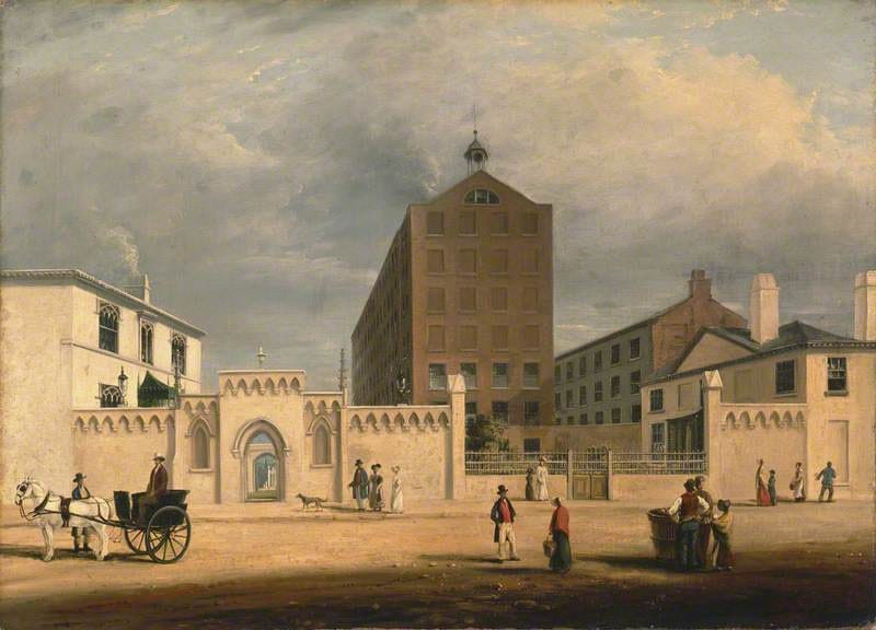 "Unidentified Mill Scene" (British (English) School, 182025), oil on canvas (Manchester Art Gallery, courtesy Art UK)