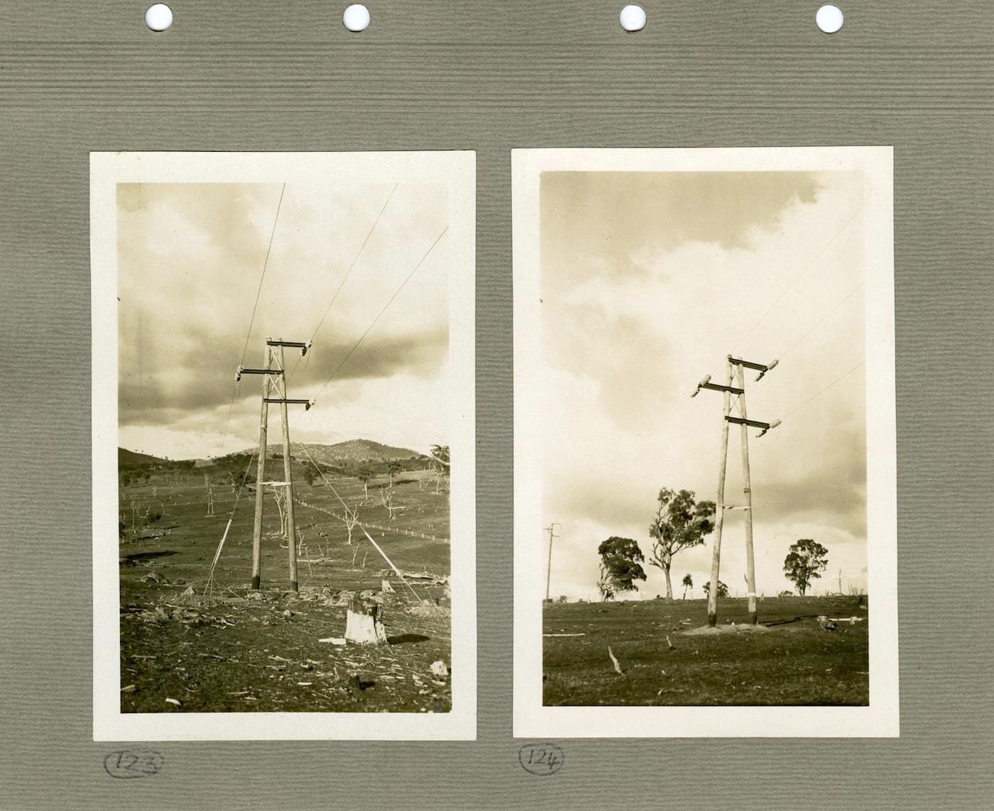 Images from the albums of photographs of electricity pylons in various countries (1920-29) (courtesy Science Museum, London)