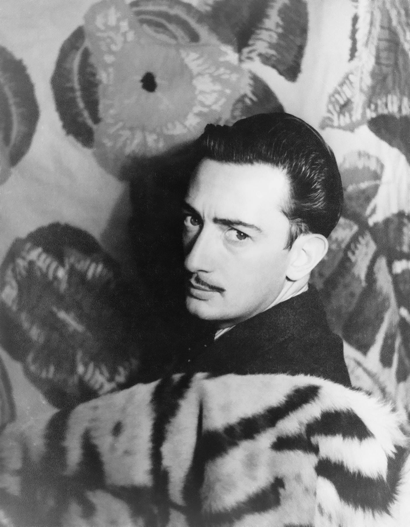 Salvador Dalí in 1939 (photo by Carl Van Vechten; Library of Congress, via Wikimedia Commons)