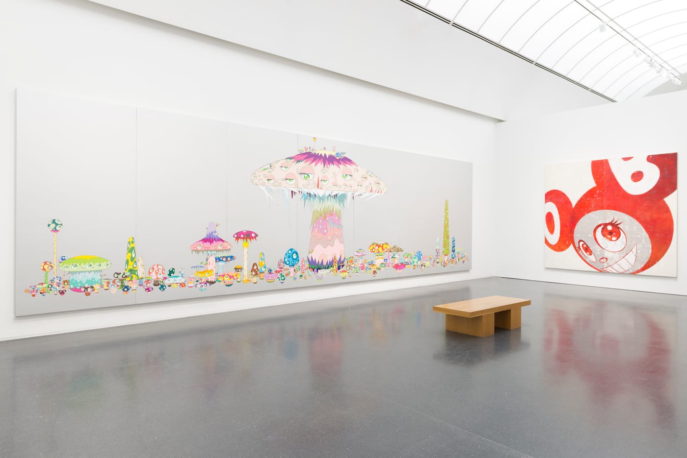 Installation view, Takashi Murakami: The Octopus Eats its Own Leg at the MCA Chicago (photo by Nathan Keay, © MCA Chicago)