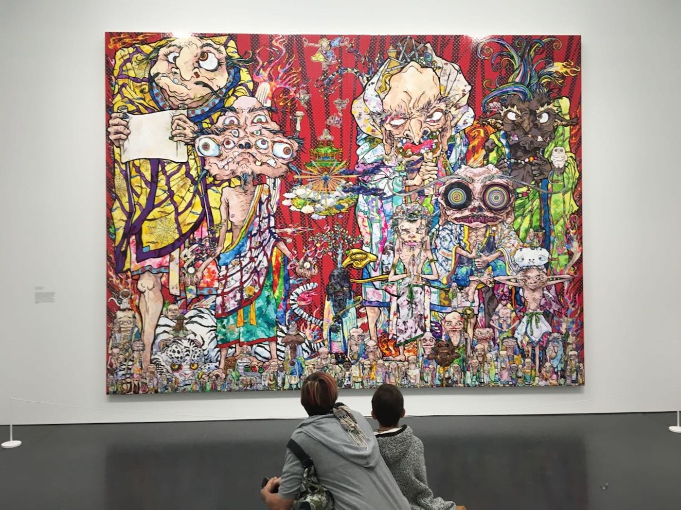 Takashi Murakami, "Isle of the Dead" (1994) (photo by the author for Hyperallergic)
