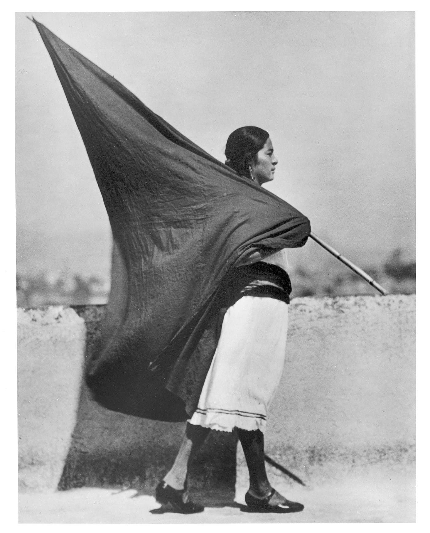Tina Modotti, "Woman with Flag" (1928) (courtesy La Fábrica)