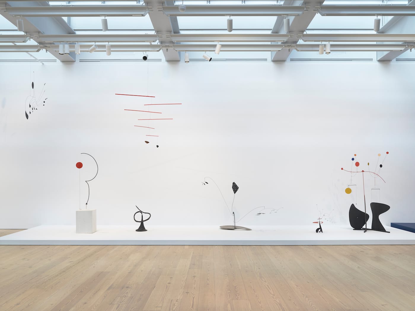 Installation view of <em>Calder: Hypermobility</em> at the Whitney Museum of American Art (photo by Ron Amstutz, courtesy the Whitney Museum of American Art)