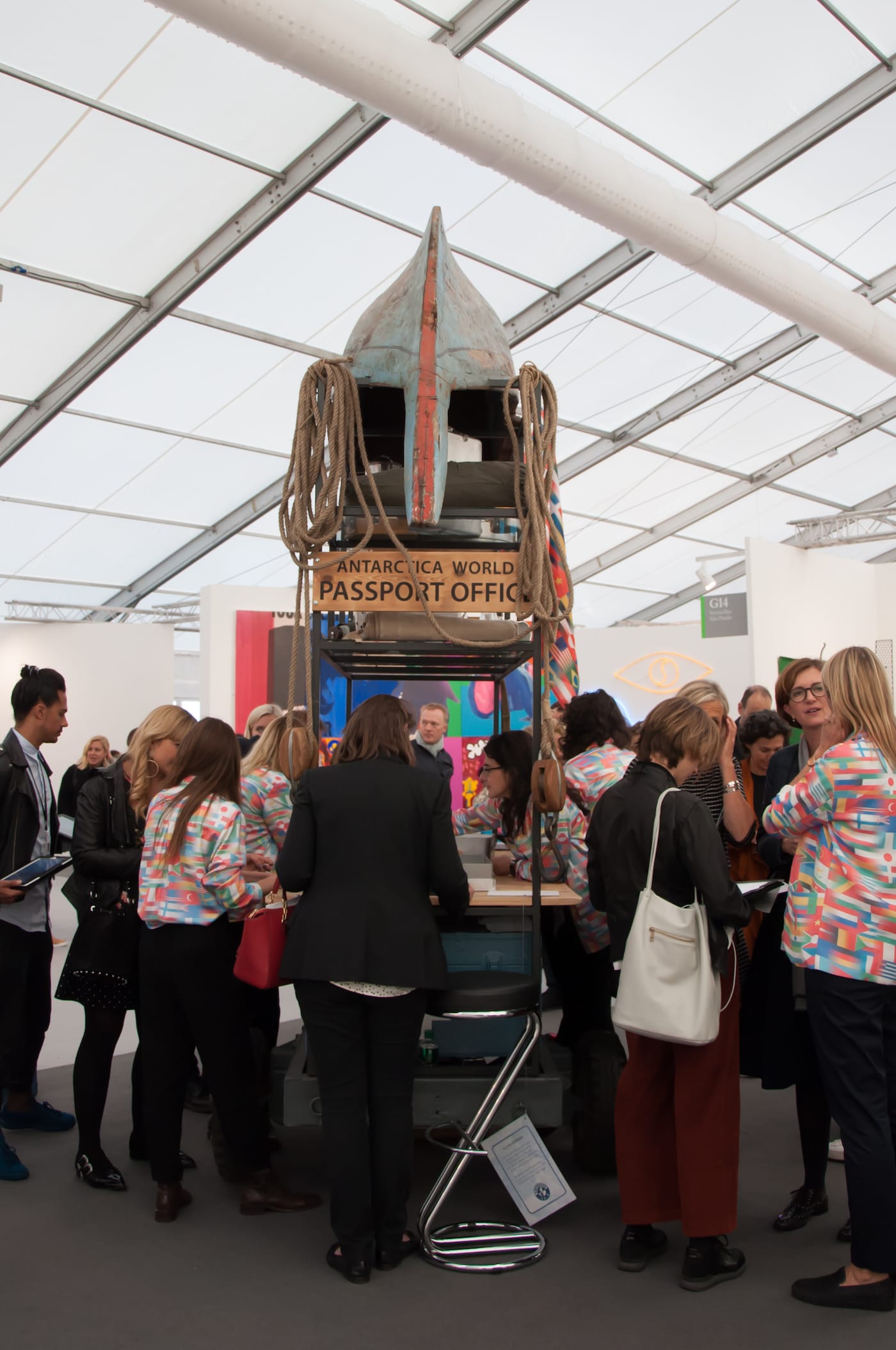 Lucy and Jorge Orta’s "Antarctica World Passport" project at Frieze London 2017 (photo courtesy Frieze)