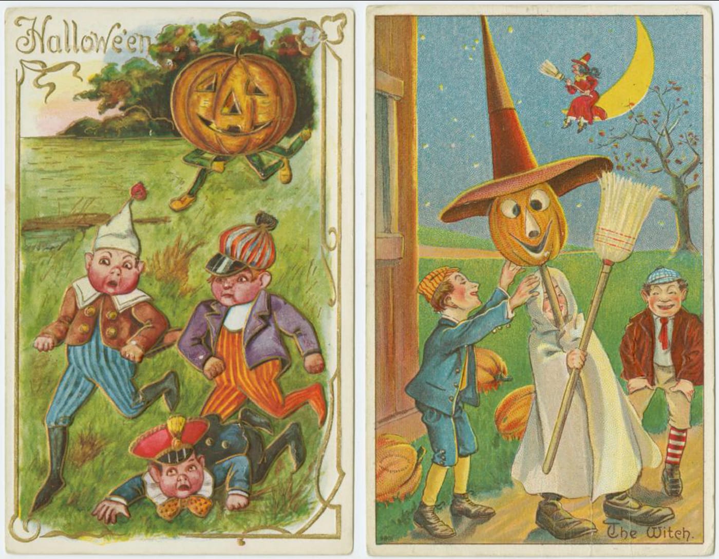 Halloween postcards (via New York Public Library)