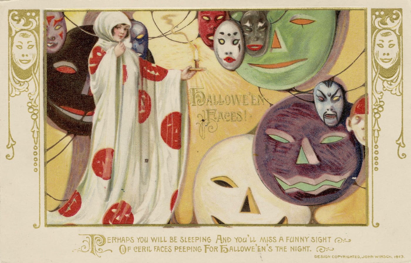 "Hallowe'en faces" (1913) (via Toronto Public Library)