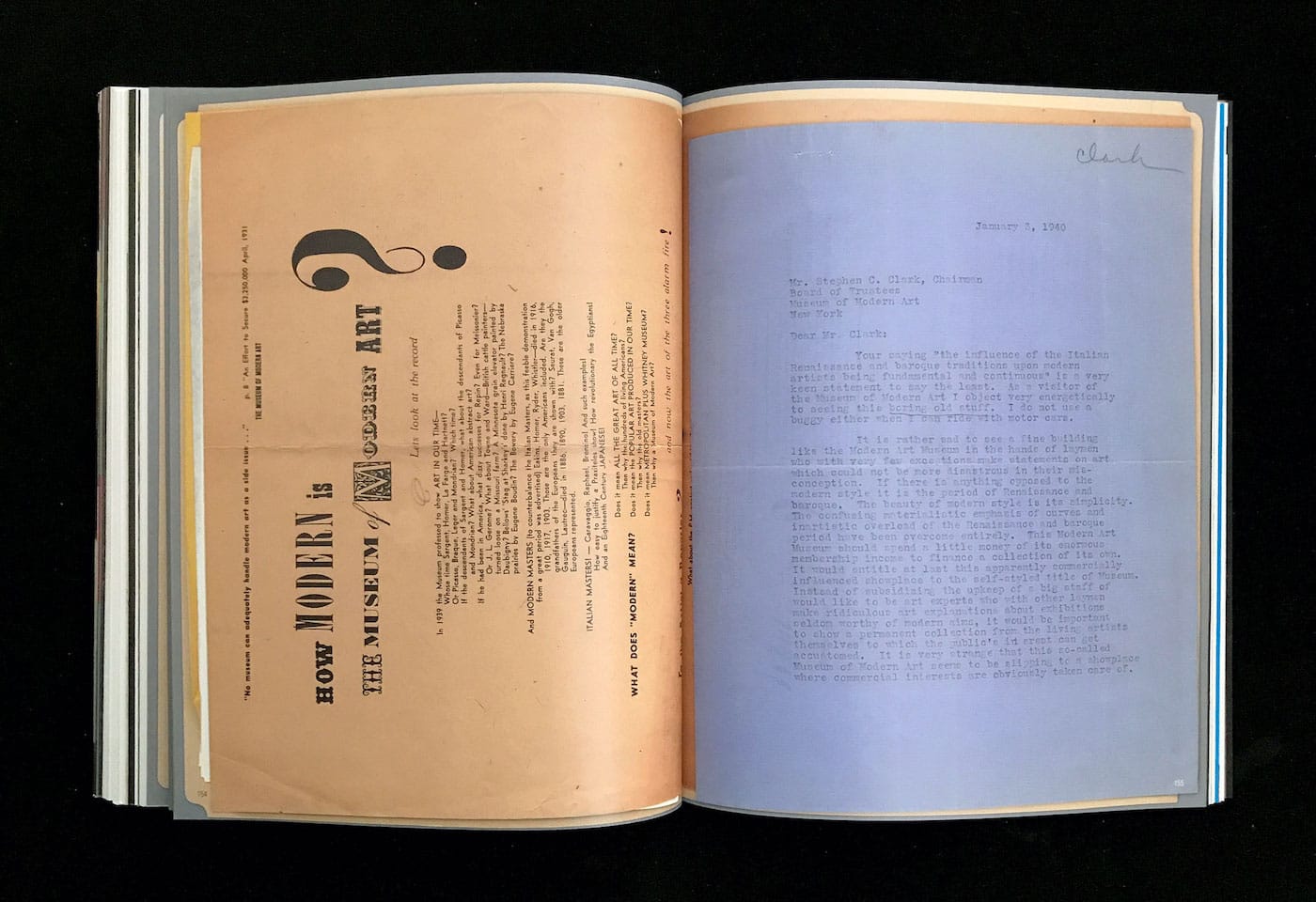 "How Modern is The Museum of Modern Art?," a broadside published by American Abstract Artists (William S. Lieberman Papers) (courtesy Esopus)