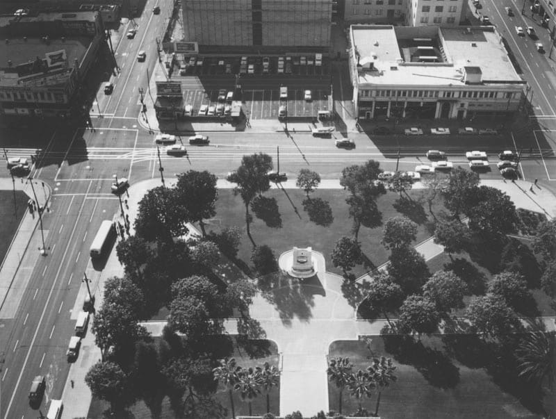 The Los Angeles Aqueduct Monument in 1959 (courtesy the Los Angeles Public Library)