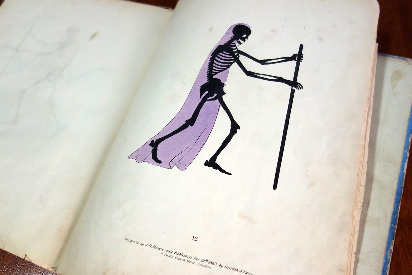 Pages from Spectropia, or, surprising spectral illusions showing ghosts everywhere and of any colour (photo of the book for Hyperallergic)