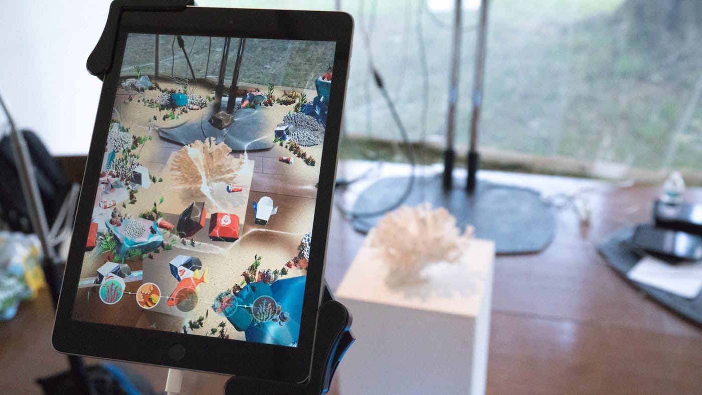 <em/>White Noise AR installation at the Future of Storytelling at Snug Harbor, Staten Island (courtesy Paper Triangles)